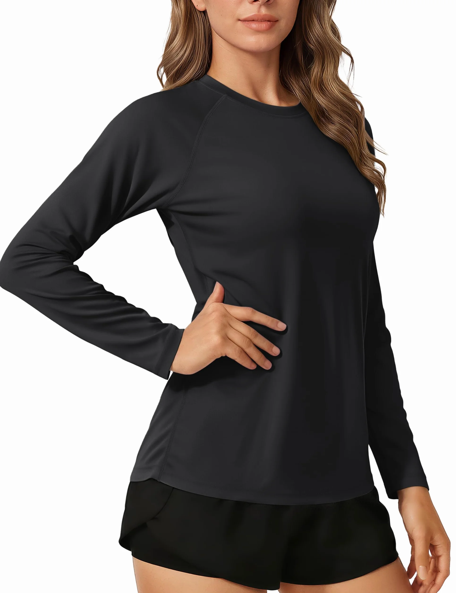 TACVASEN Mujeres Tops de Manga Larga UV Protección Solar UPF 50+