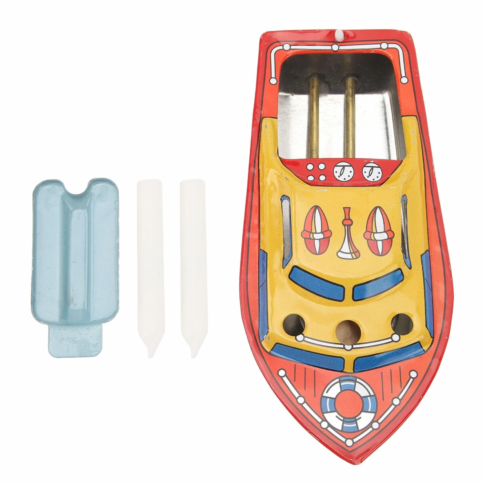 Yctze Juguetes Vintage para Barcos con Velas: Adornos Caprichosos de Barcos de Hierro para Cumpleaños, Fiestas y Decoración Nostálgica
