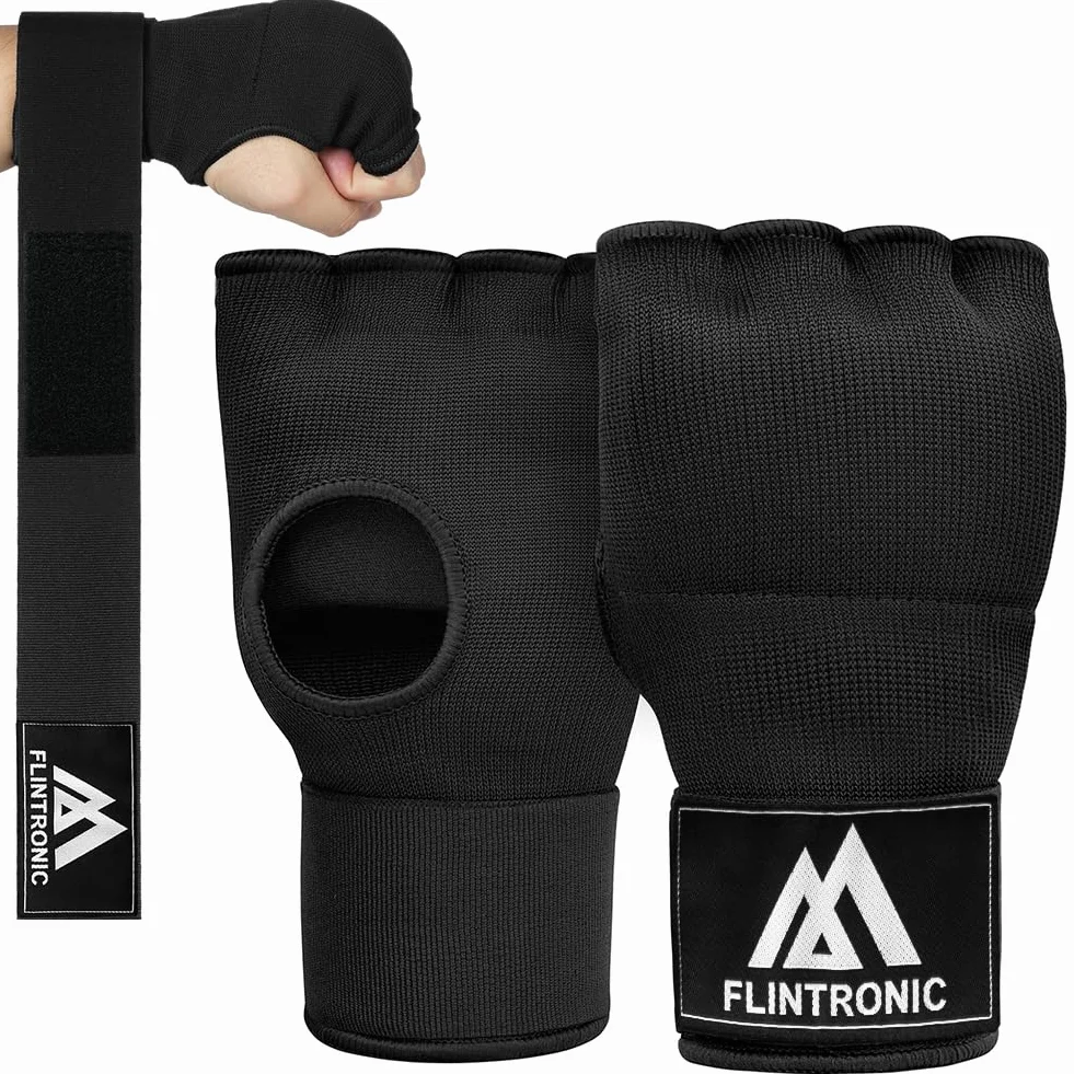 Flintronic Guantes de Boxeo 95cm Correa de Muñeca Acolchado Protección para Manos Muay Thai MMA