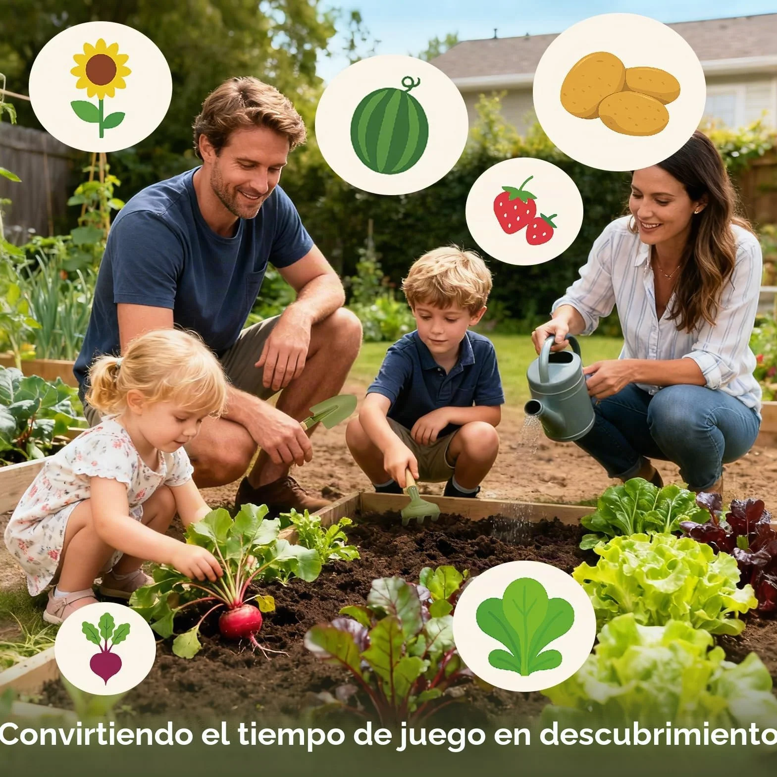 Dreamon 17PCS Carretilla Niño Set Jardinería y Exploración | Herramientas Jardinería Infantil + Kit Explorador Niños con Caja Insectos, Red, Lupa | Juguetes Jardín Educativos Exterior 3+ Años