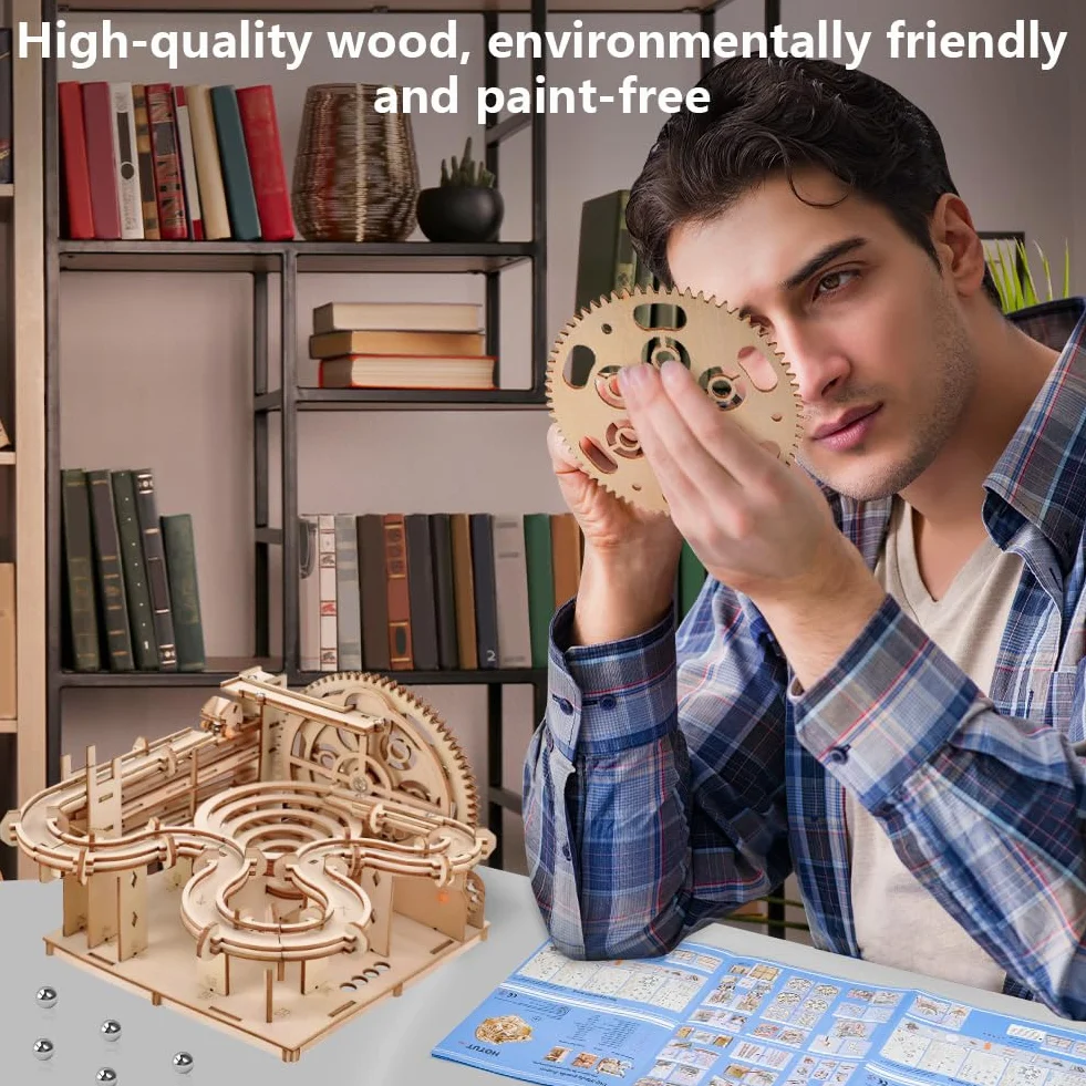 HOTUT Puzzle 3D Madera Maquetas, Maqueta Madera Kit Laser Cut Puzzle Construcciones para Adultos, Hombres y Mujeres para como Regalo o Colección Decorativ