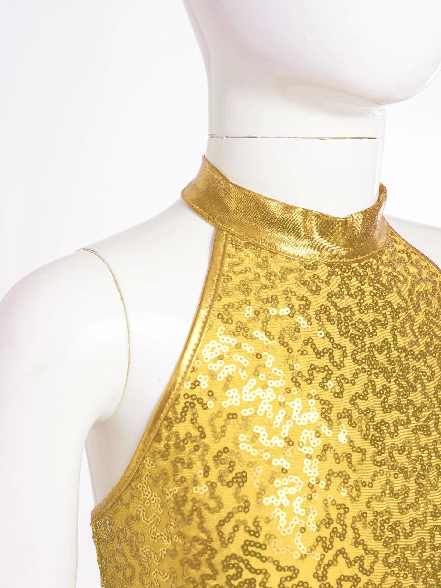 Top Brillante de Danza Ballet para Niña Sin Manga Camiseta Tirantes Deportivo Gimnasia Ritmica