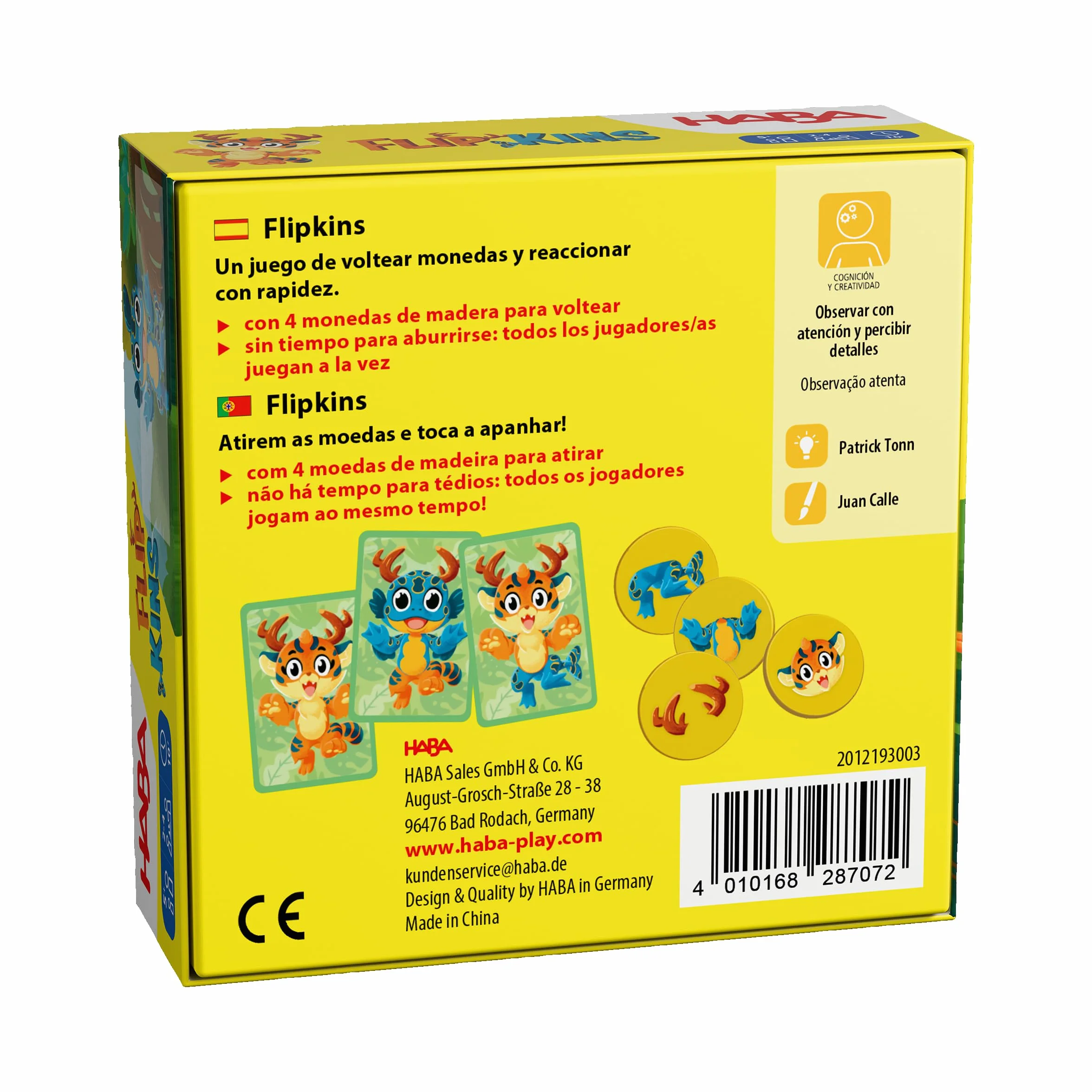 HABA Flipkins Juego Infantil de Mesa de observación y reacción Más 5 años
