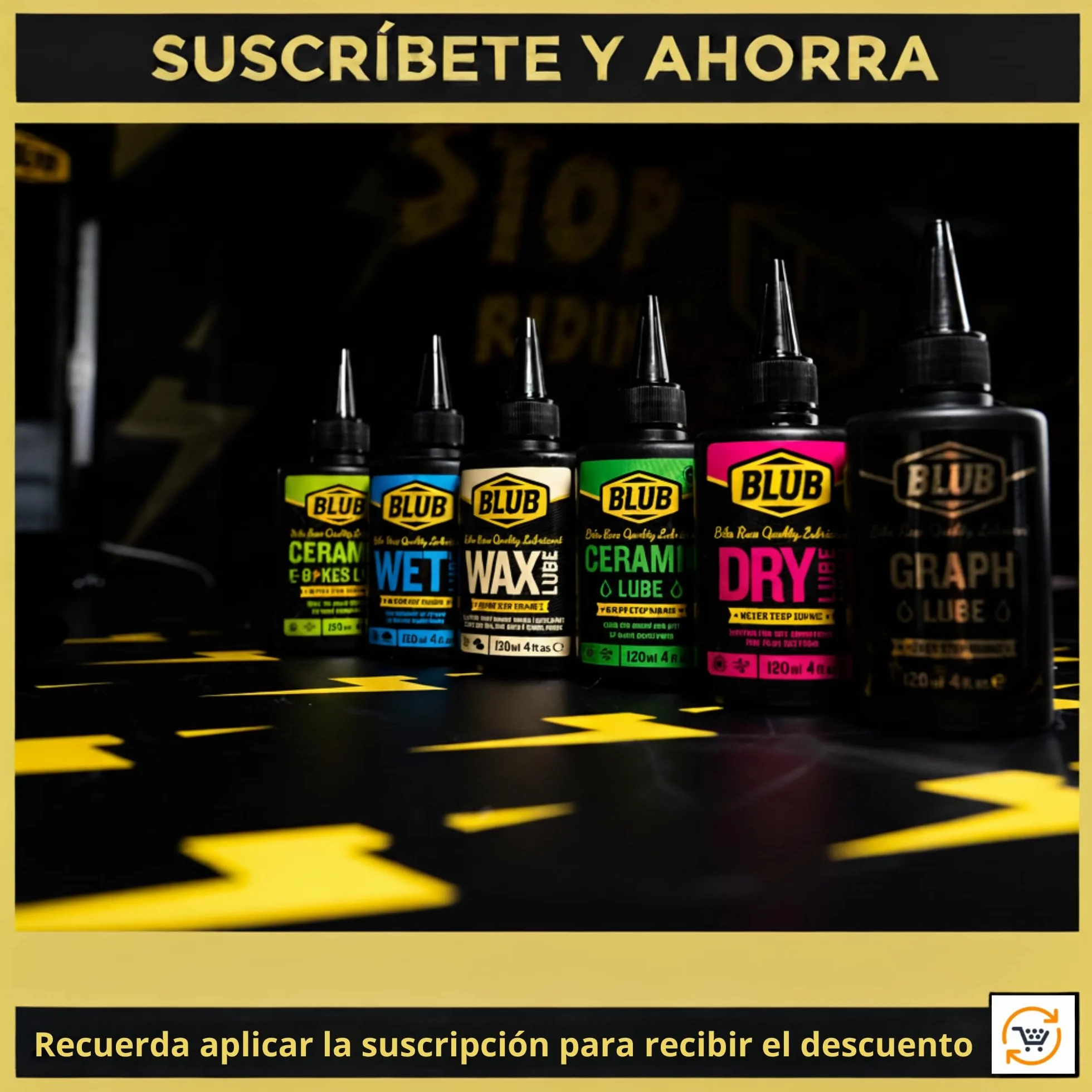 BLUB Ceramic Lube 120ml Aceite Ceramico Cadena Bicicleta Lubricante Bicicleta MTB BMX Carretera Grasa Bici Todas Condiciones Verde