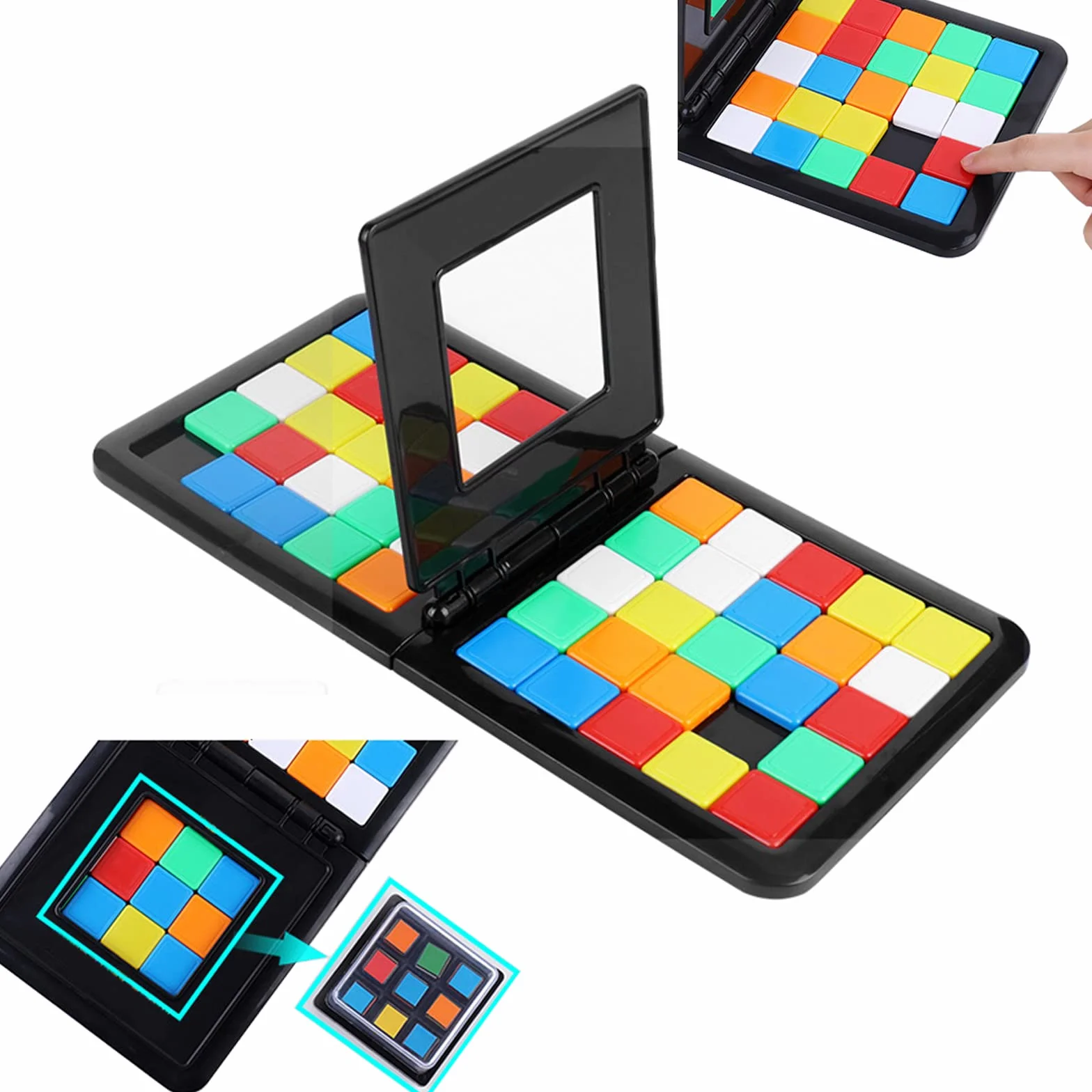 Juegos de Mesa niños,Juego de Mesa de Secuencia Lógica,Juegos de Estrategia para 2 Jugadores,Magic Block Game,Juego Educativo para Niños,Juguetes Niños 8 años +