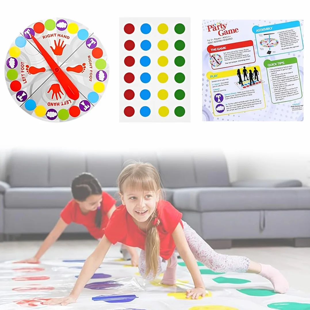 Divertido juego Twister, Twister italiano para niños a partir de 6 años, para 2 jugadores o más, diversión interactiva para toda la familia, Twister para niños