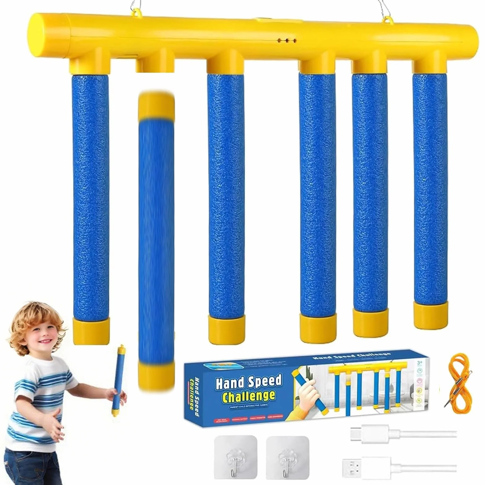 Juego de Atrapar Palos 3 Velocidades Entrenamiento Reacción Coordinación Mano-Ojo Niños Adultos