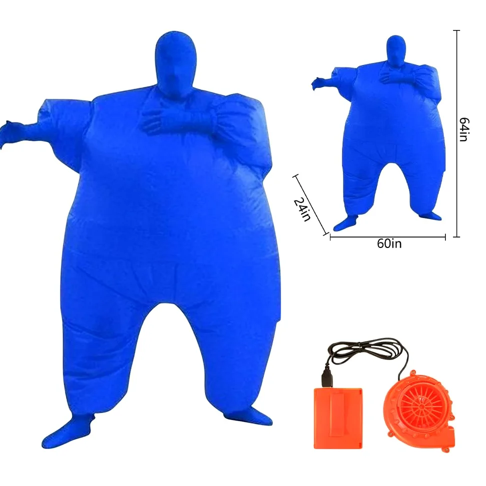Qshine Disfraz inflable de cuerpo completo para adultos, disfraz de Halloween, divertido disfraz de fiesta inflable