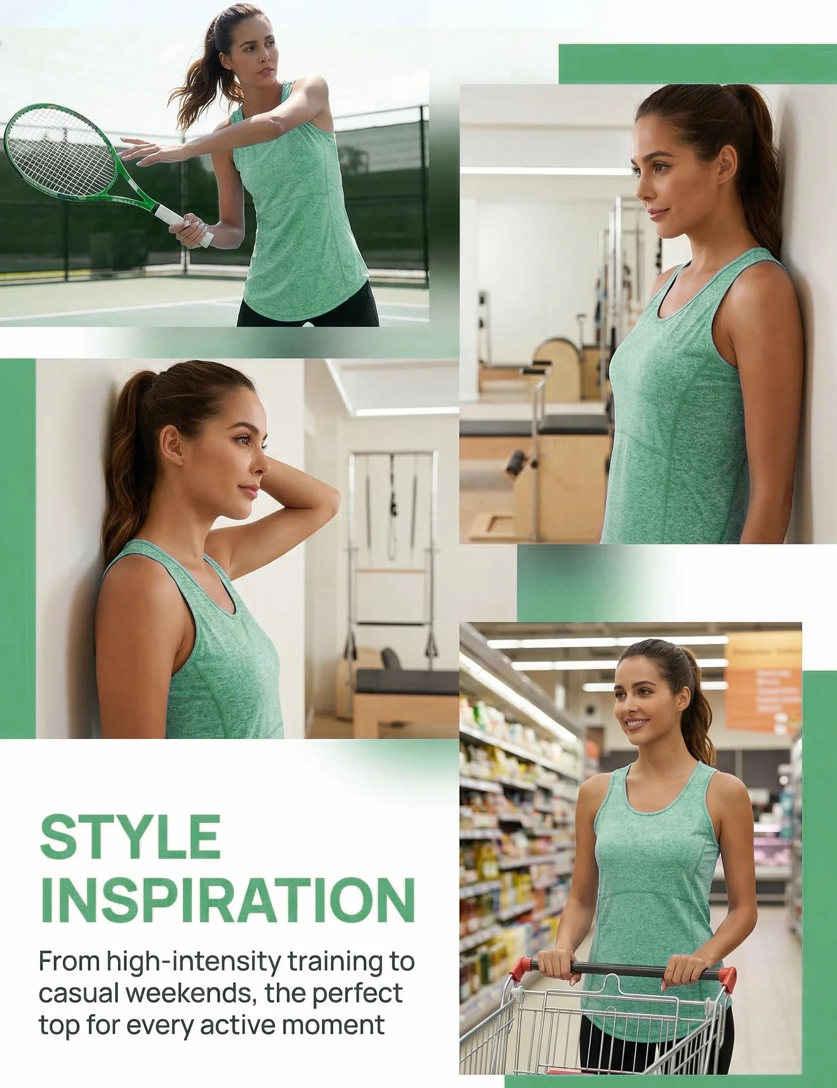 Terecey Camiseta de Tirantes Mujer Fitness Talla Grande Malla Trasera sin Mangas Entrenamiento Correr
