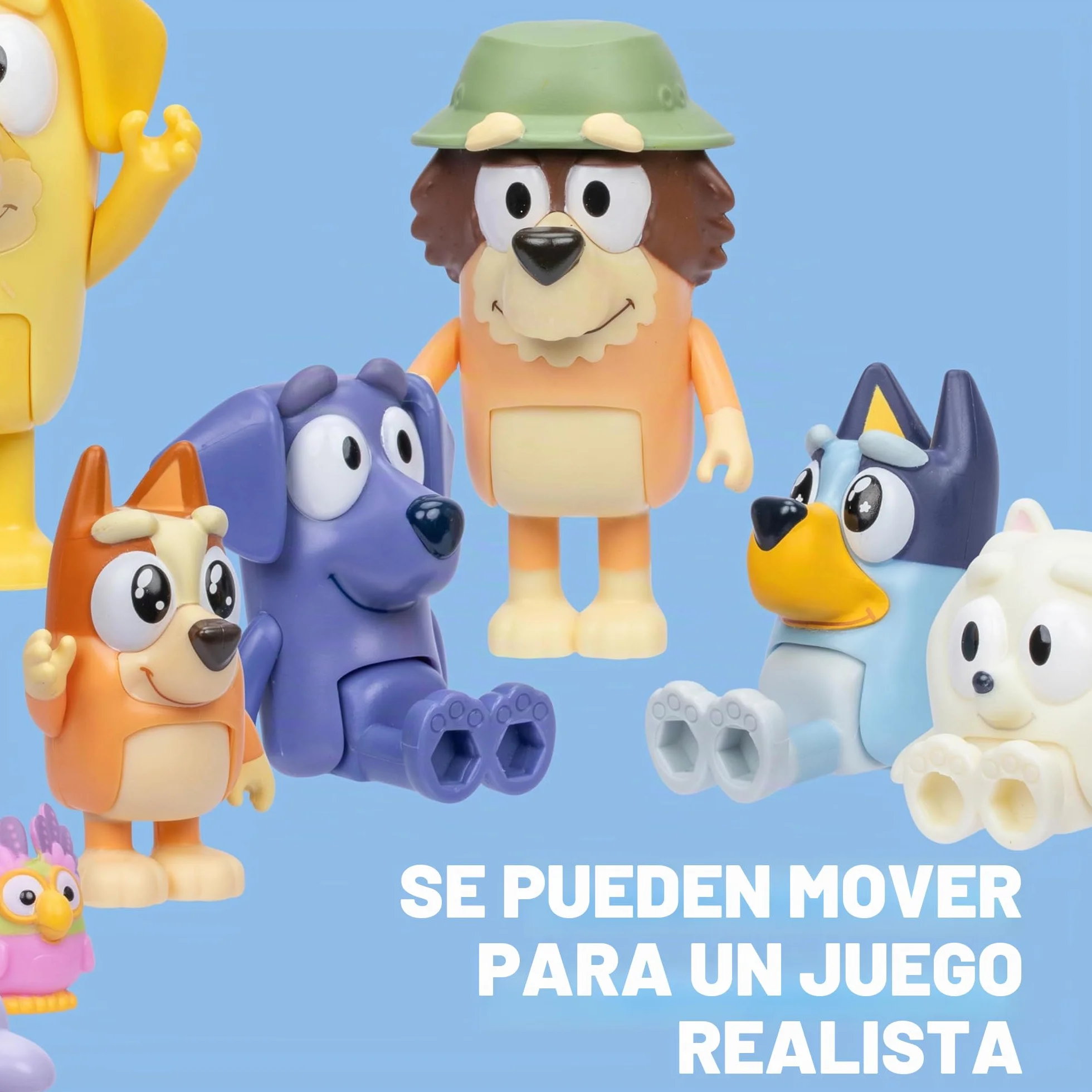 BLUEY Pack de 12 Figuras Lo Mejor para Contar Historias, el Set de Juego para Fans, Contiene 12 Figuras de Tus Personajes preferidos de la Serie, Incluidas Dos Figuras exclusivas de Joff y Pom Pom