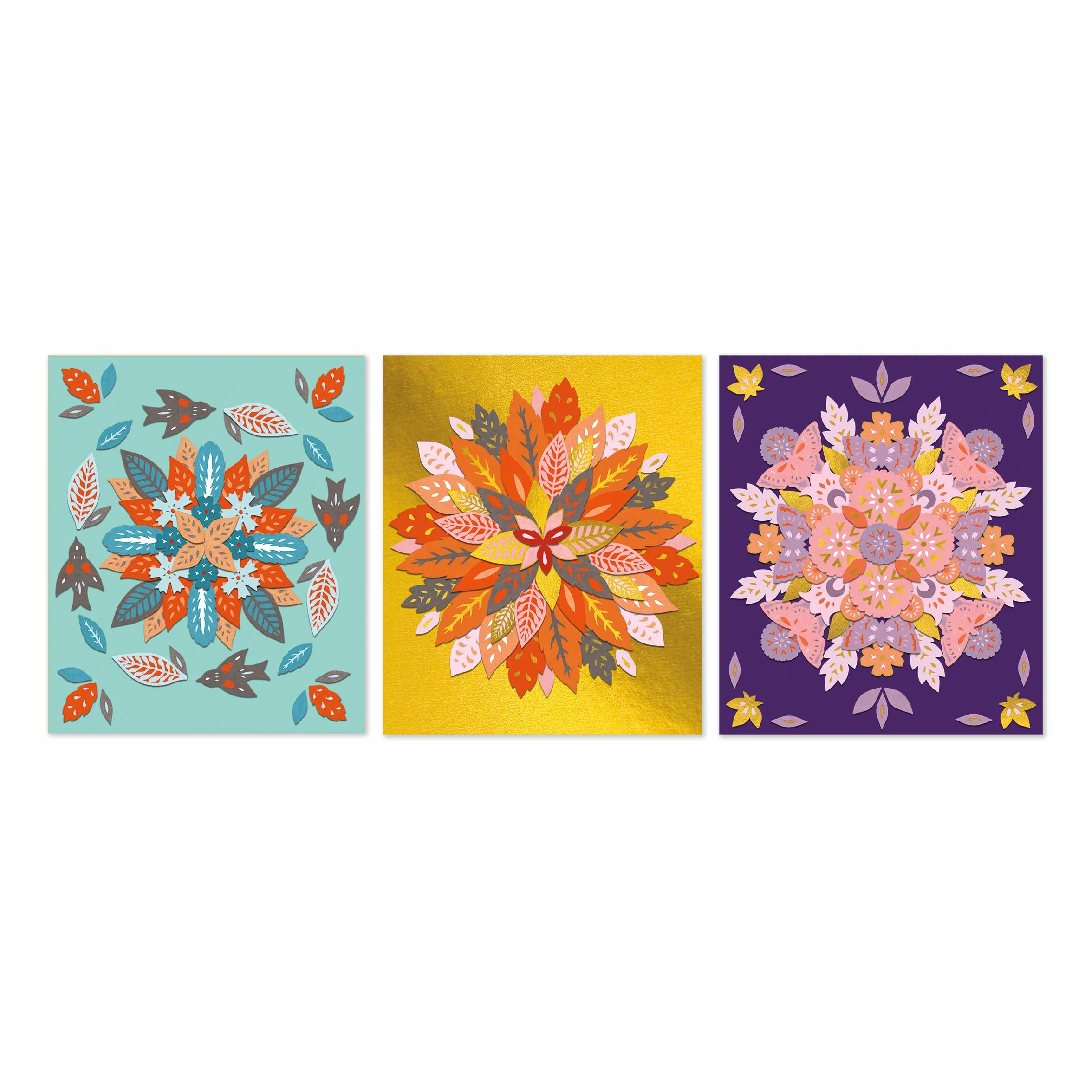 Janod Talleres de la Calma 3 Mandalas Naturales, Kit Manualidades Motricidad Fina, Desde 7 Años, J07755