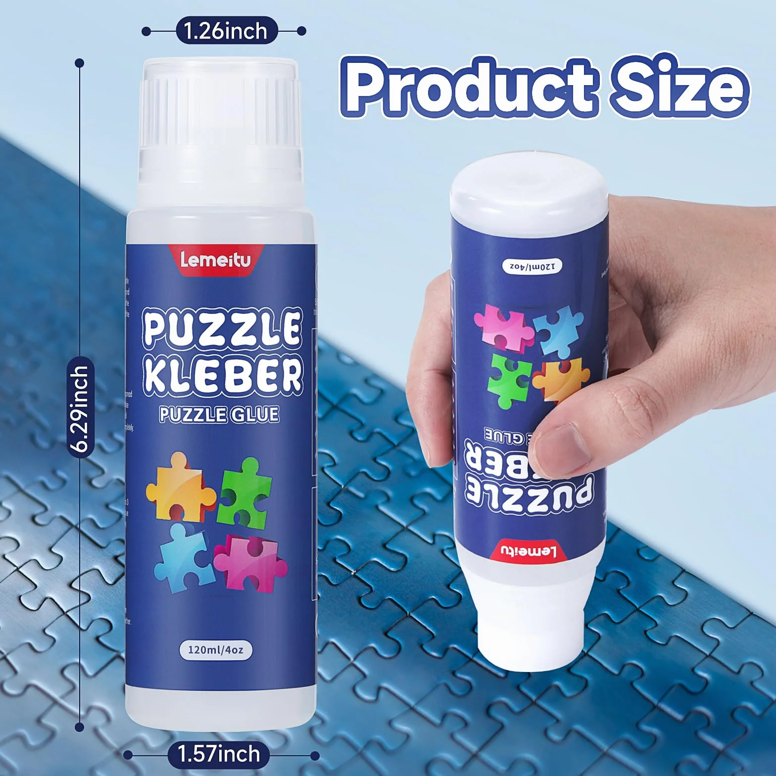 Pegamento Puzzle de Rompecabezas de para 1000/1500/3000 Pieces Puzzles, Pegamento PVA no tóxico, Pegamento Adhesivo, seco rápido, 120 ml, 1 Paquete
