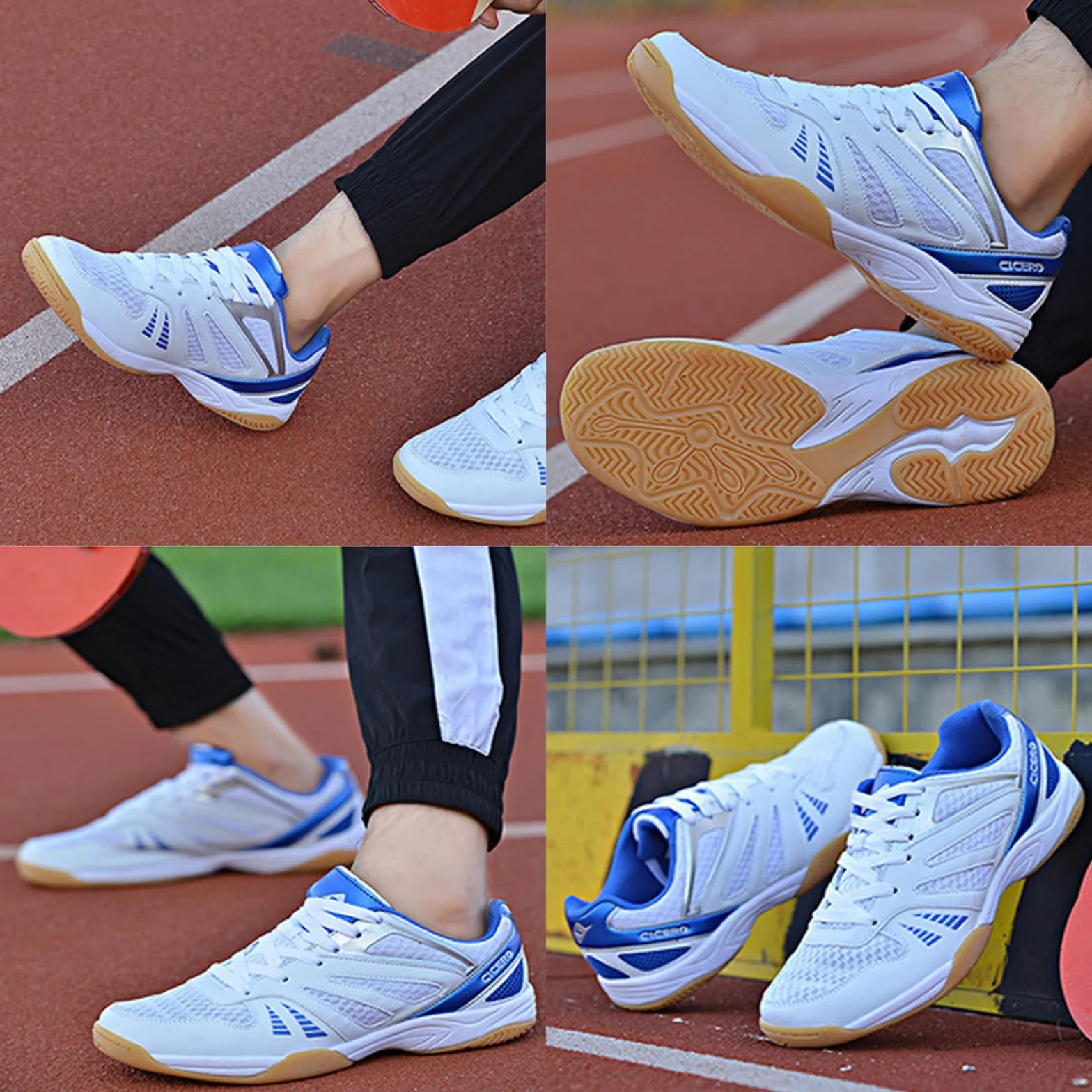 Zapatillas de Tenis de Mesa Hombre Squash Bádminton Unisex Adulto Cómodas