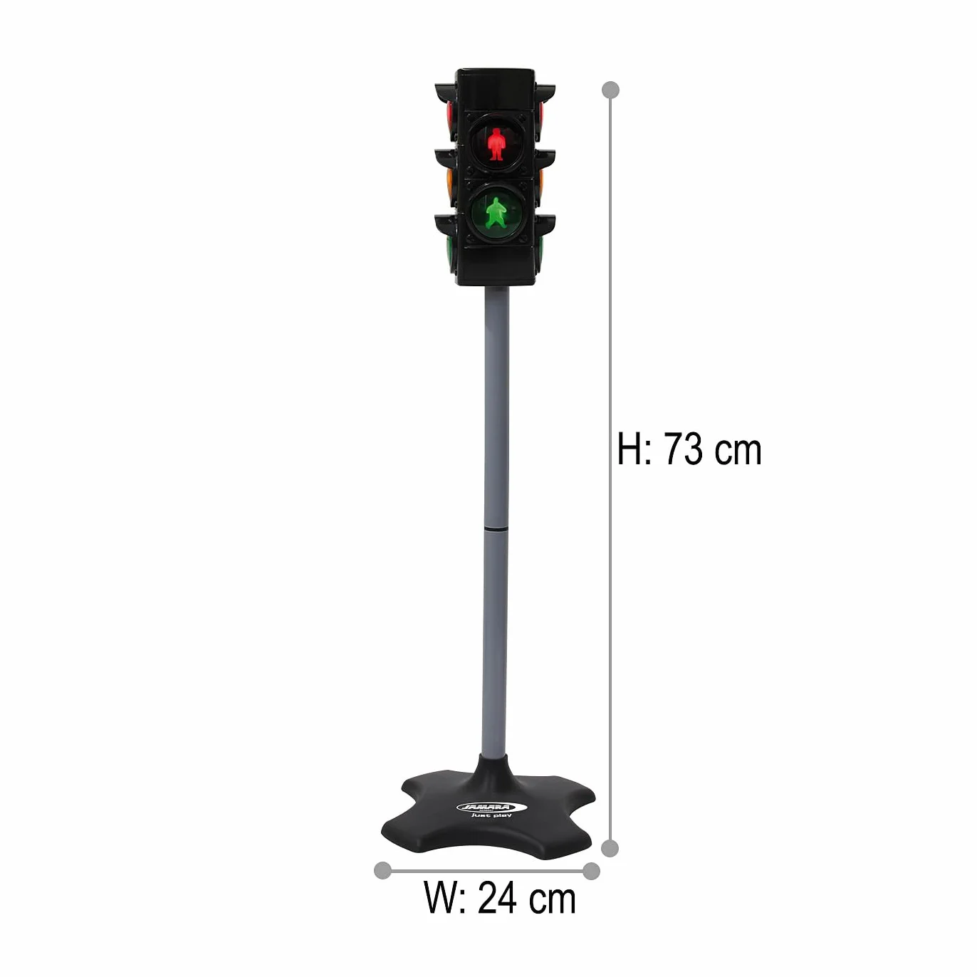 Jamara 460256 - Semáforo Grand - Semáforo con función de iluminación Realista, Fases automáticas o manuales