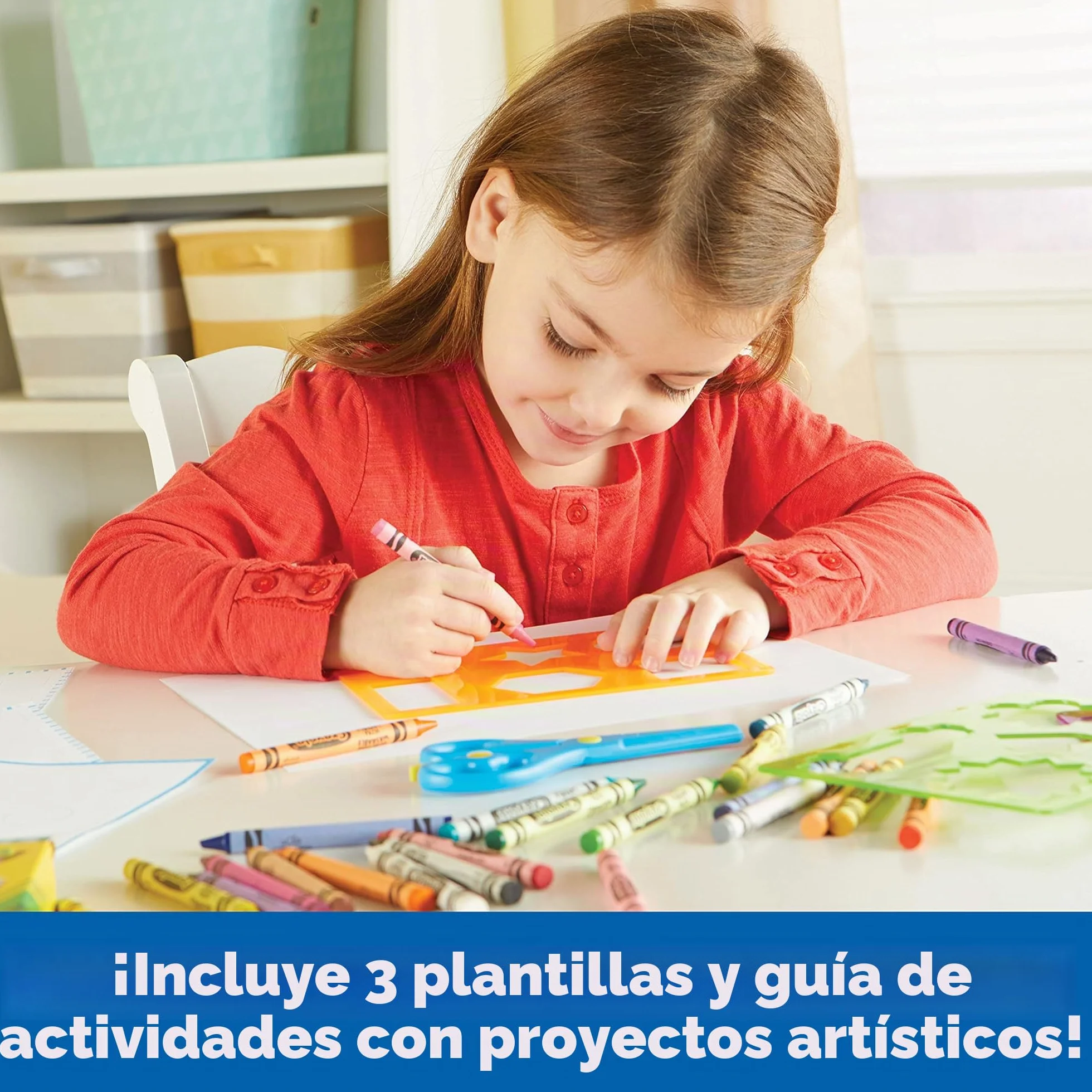 Learning Resources Juego de Recortar Infantil – Set de Actividades para Calcar y Cortar – 3+ Años – Tijeras de Seguridad y Plantillas – Motricidad Fina – Regalo Educativo
