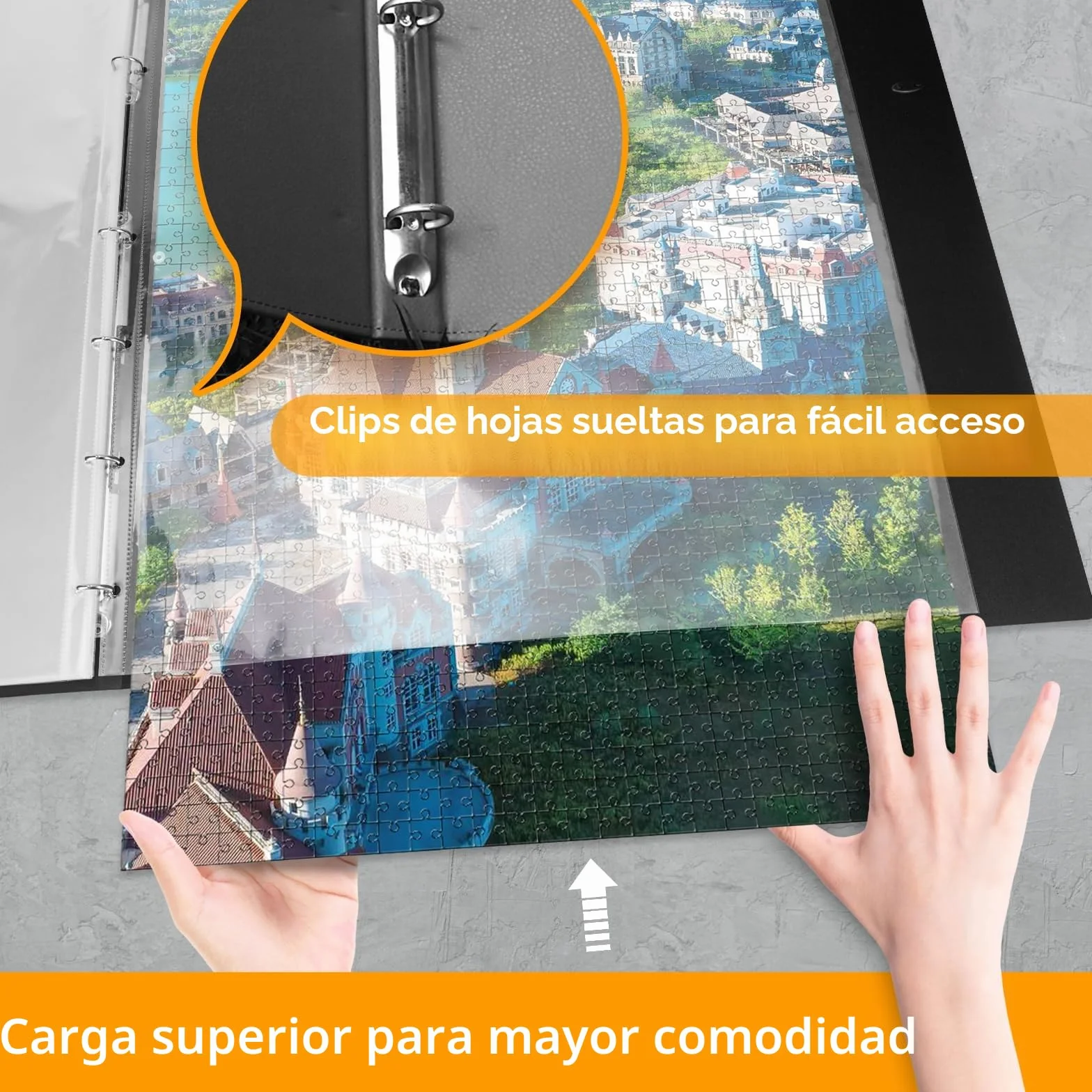 Carpeta de Almacenamiento de Rompecabezas para 1000 Piezas, Organizador de Rompecabezas de Gran Capacidad portátil, Guarda Puzzle con 25 Bolsillos, Accesorios Puzzle