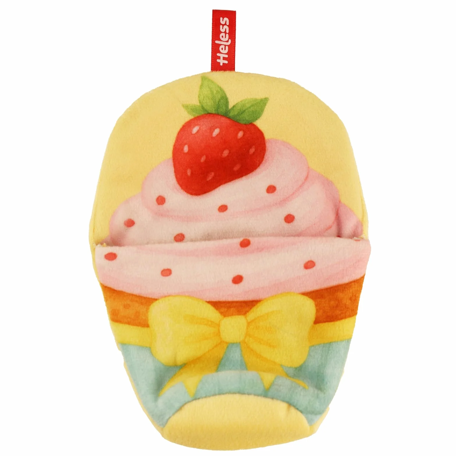 Heless Monster Styles 7524 - Saco de Dormir para muñecas con diseño de Cupcake con Fresa, con Lazo, Set Kawaii para Monstruos de 15 cm