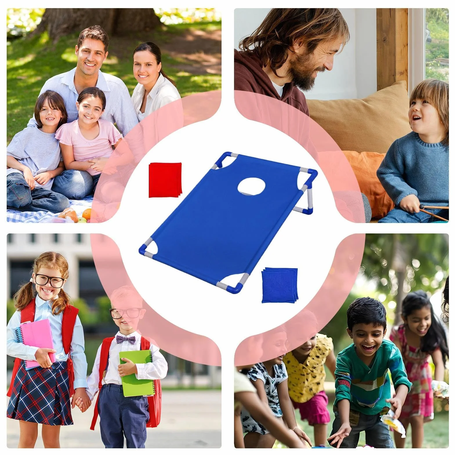 Juego De Cornhole Para - Juego De Palets Compacto Exterior | Divertido Juguete para Niños y Niña Cumpleaños Césped Jardín Trasero Playa Fiesta Interior