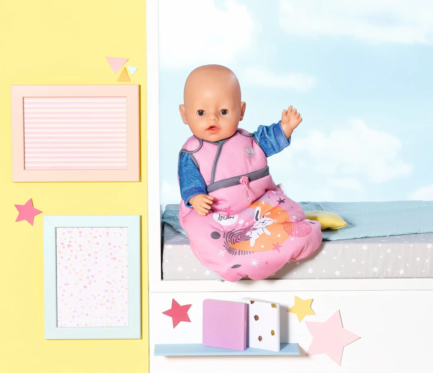 Baby Born Saco de Dormir - Saco de Dormir para muñecas 43cm - para niños a Partir de 3 años