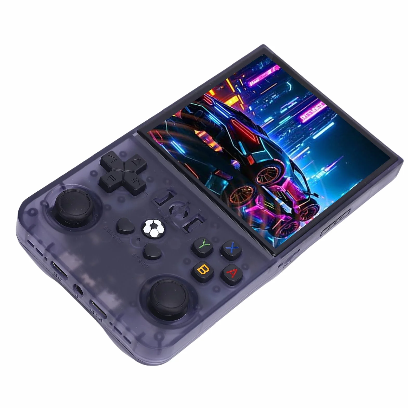 Consola de Videojuegos Portátil Portátil Pantalla 4.0 Pulgadas 720x720, Joysticks Dobles, Batería 4000mAh para Viajes, Gris, Más de 30 Emuladores, CPU RK3326 Quad Core, (128G)