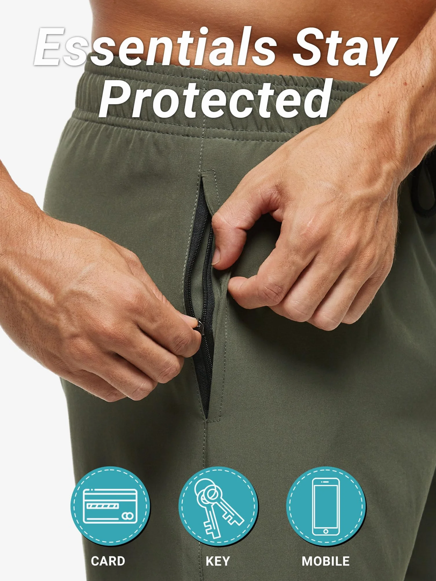 Bañador Hombre 2 en 1 Secado Rápido Forro Malla Cordón Ajuste Playa Impermeable Piscina Verano
