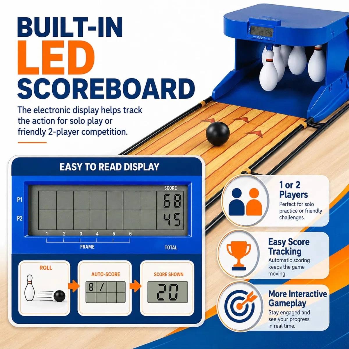 Juego de Bolos portátil for el hogar, Juego de Bolos Interior