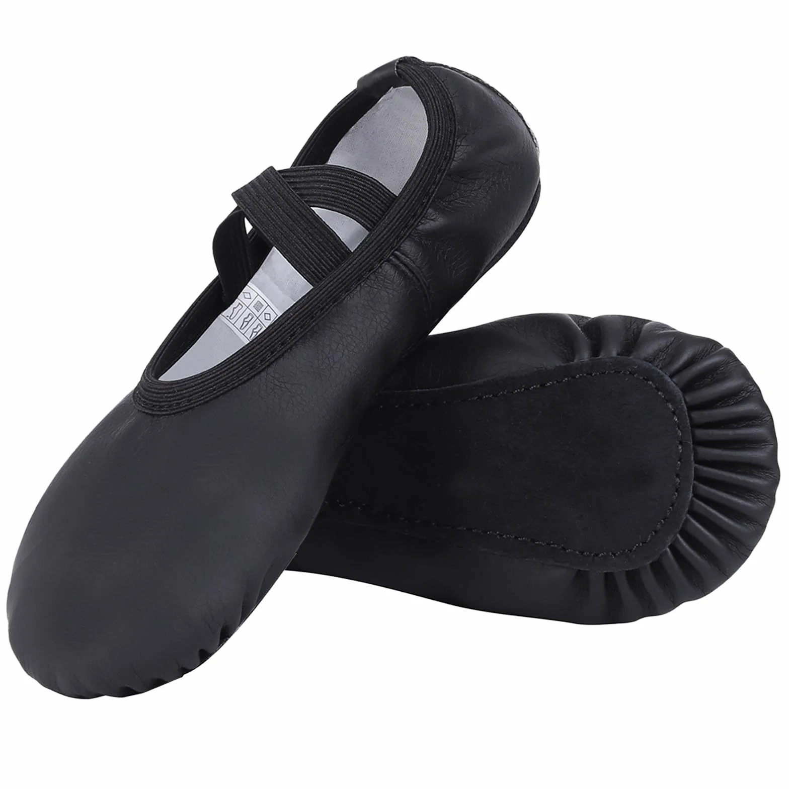 Zapatillas de Danza PU-Cuero Zapatos de Ballet Suela Completa Calzado Gimnasia Ritmica para Niña y Mujer 22-43 EU