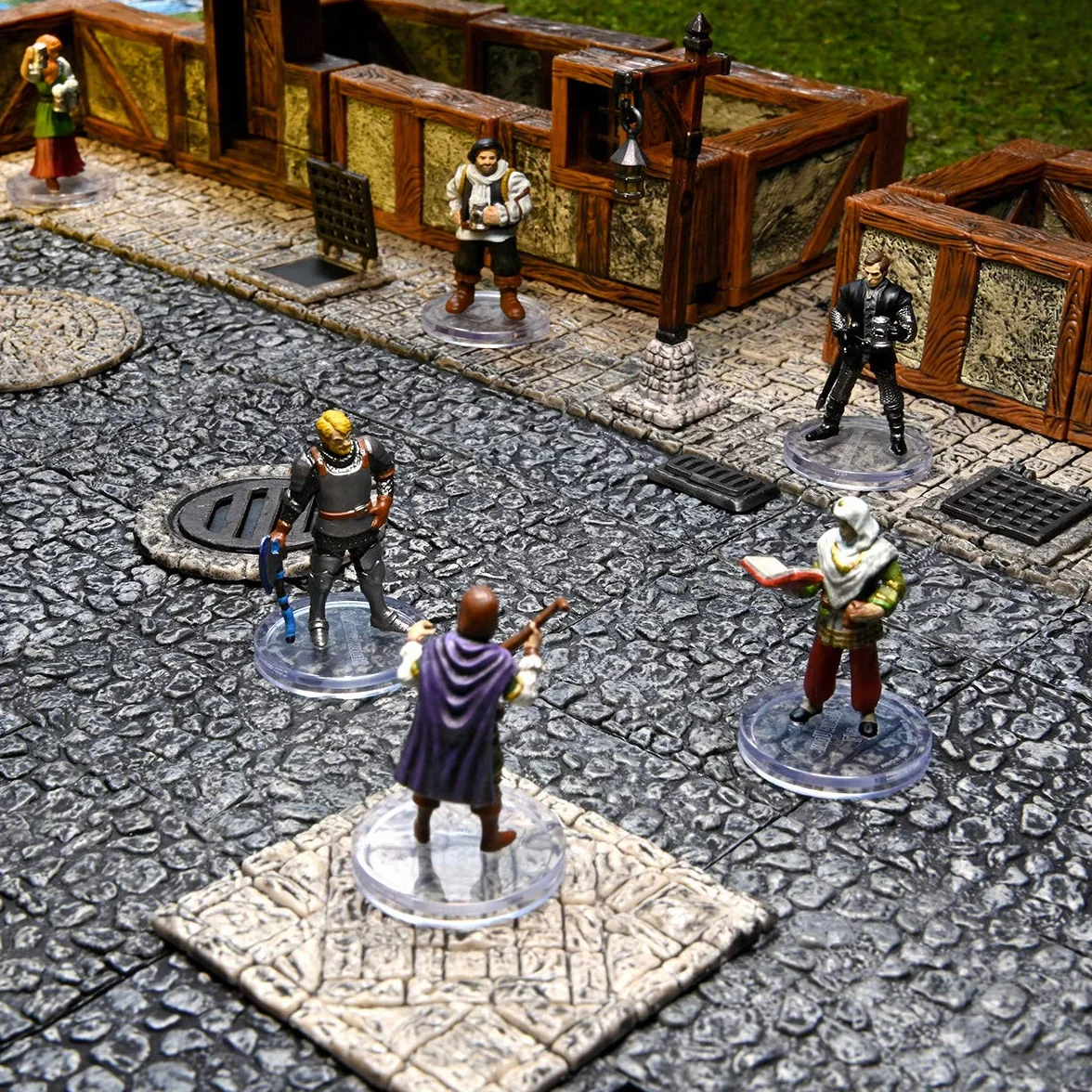 Wiz Kids LLC, Warlock Tiles: Town & Village-Town Square, Accessory, Ages 14+