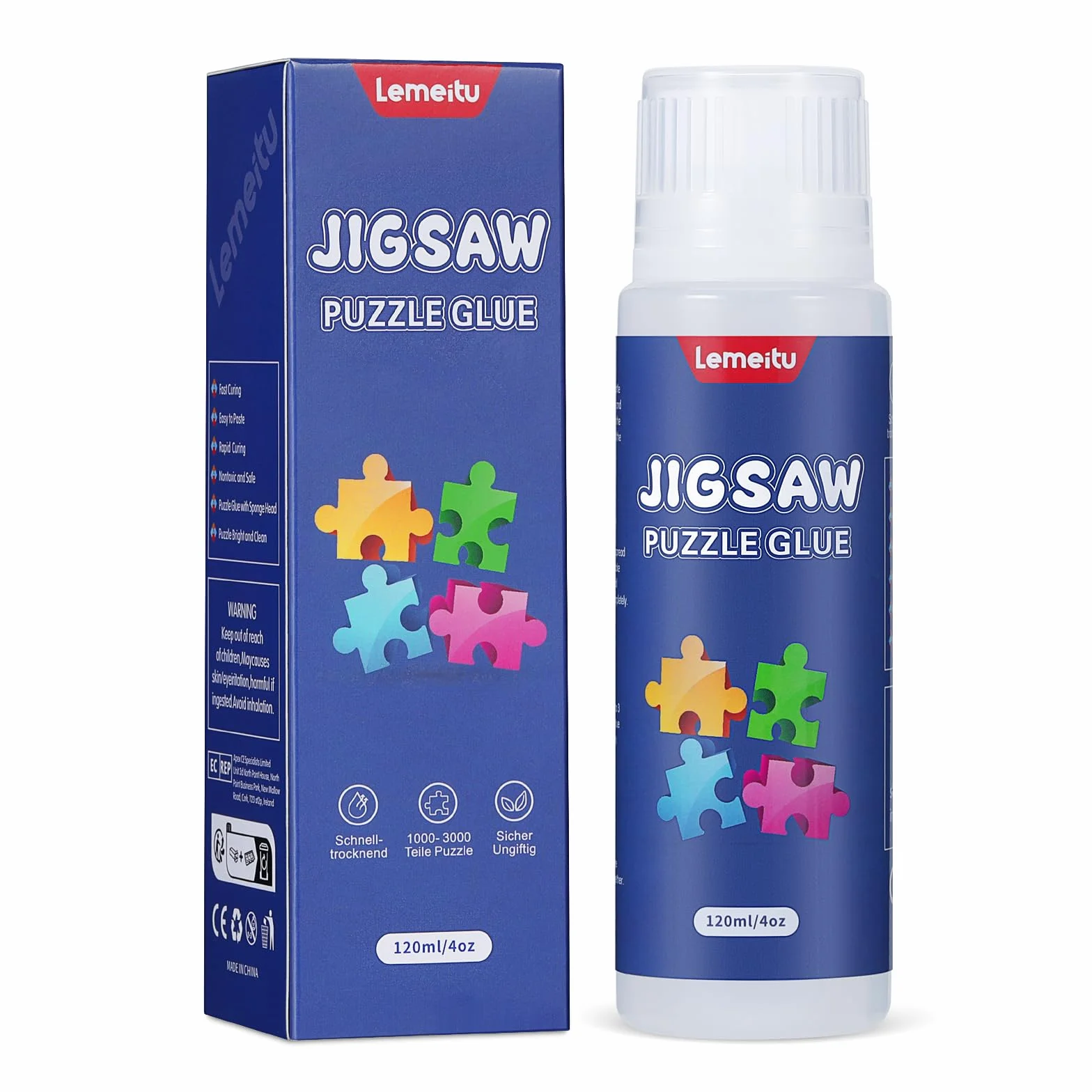 Pegamento Puzzle de Rompecabezas de para 1000/1500/3000 Pieces Puzzles, Pegamento PVA no tóxico, Pegamento Adhesivo, seco rápido, 120 ml, 1 Paquete