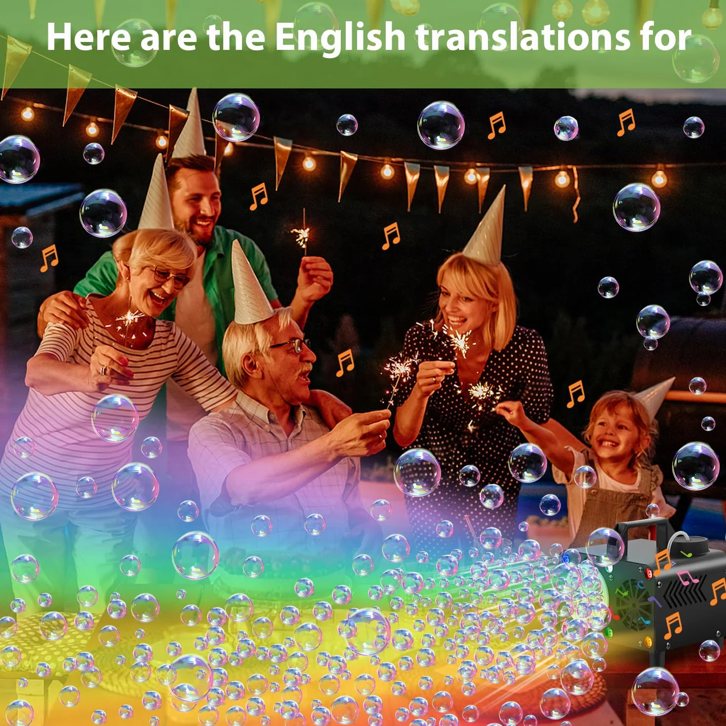 Máquina de burbujas de control remoto inalámbrico, portátil Bluetooth Bubble Blower-6 colores, mando a distancia, ideal para fiestas, bodas y niños