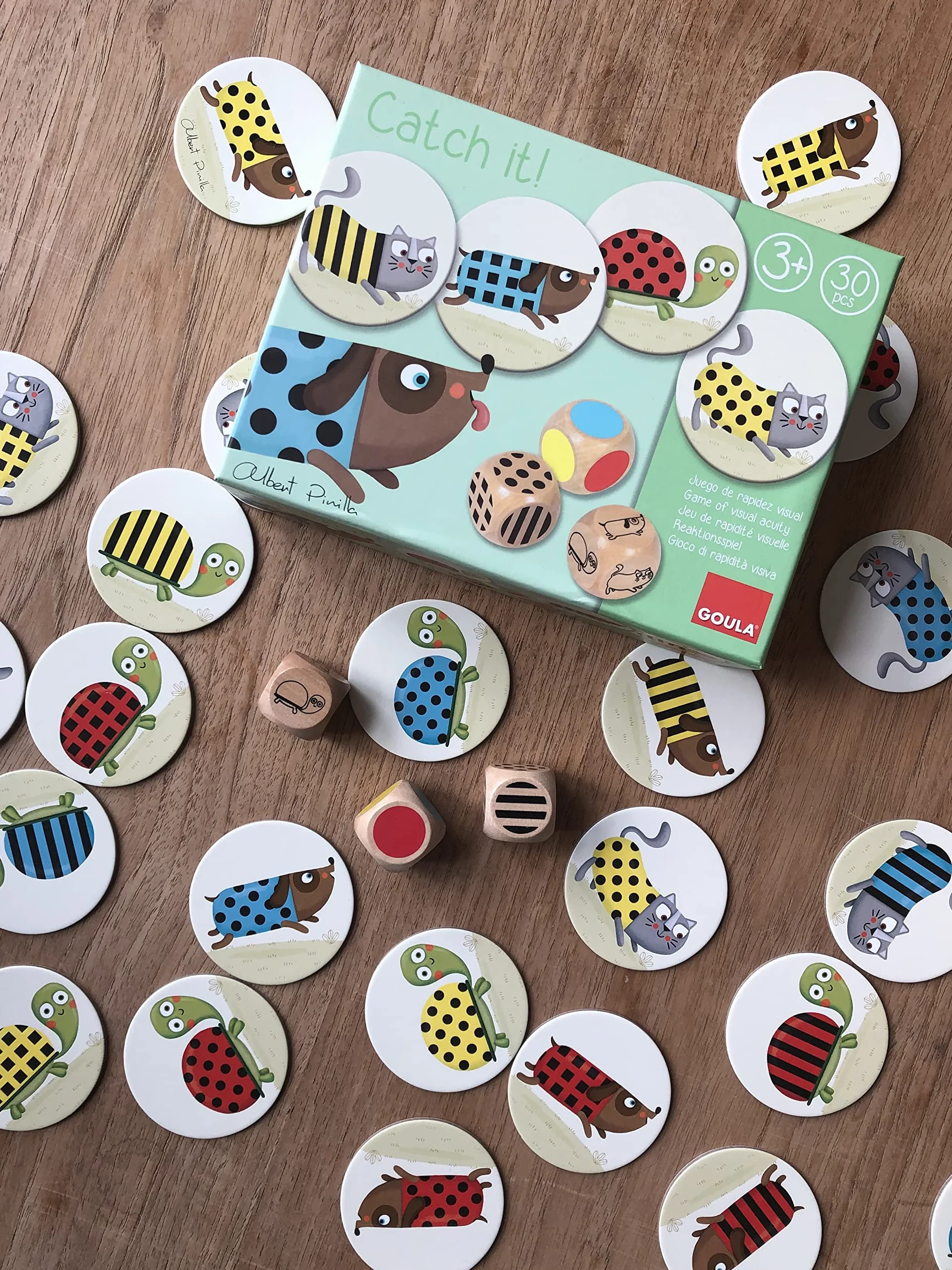 Goula - Catch It! Juego de mesa preescolar de agilidad visual para niños a partir de 3 años