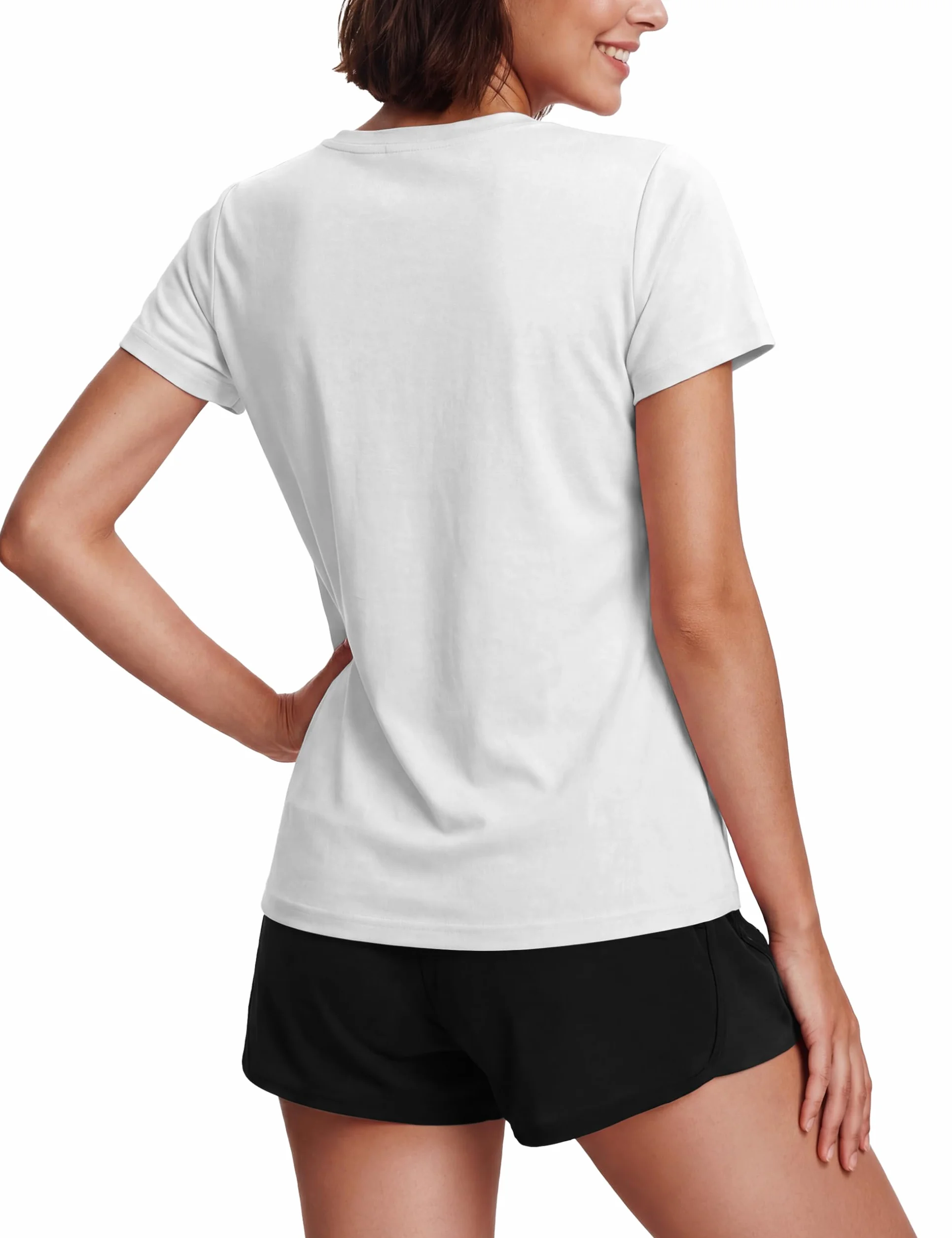 MAGCOMSEN Camisetas Deportivas Mujer Manga Corta UPF 50+ V Cuello Transpirable Secado Rápido