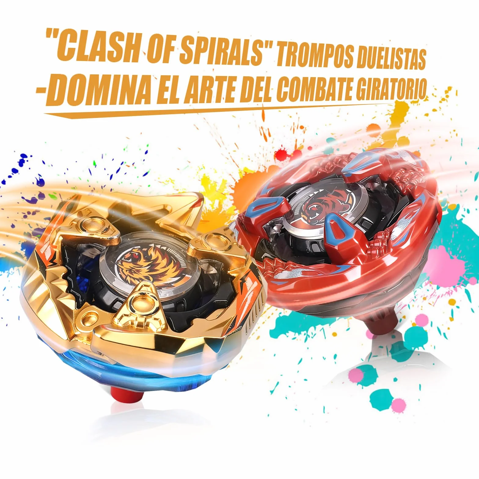 Juego de X Peonzas de Batalla, 12 Juguetes giratorios con 3 lanzadores, 1 Agarre y Estuche de Almacenamiento portátil | Regalo de Juego de Arena giroscópica para niños y niñas de 6 años