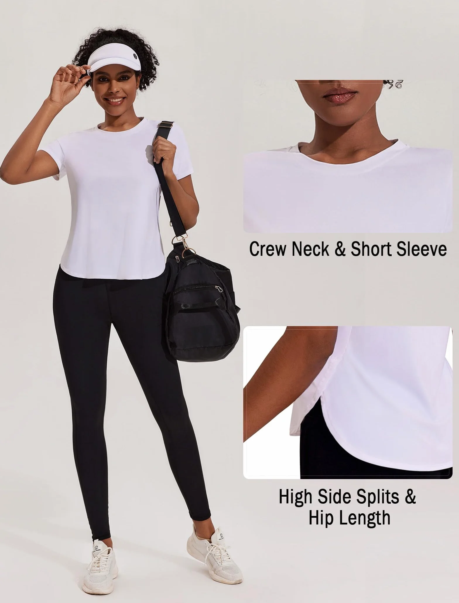 PINSPARK Camiseta Deportiva Mujer Manga Corta Protección Solar UPF 50+ Secado Rápido UV Yoga
