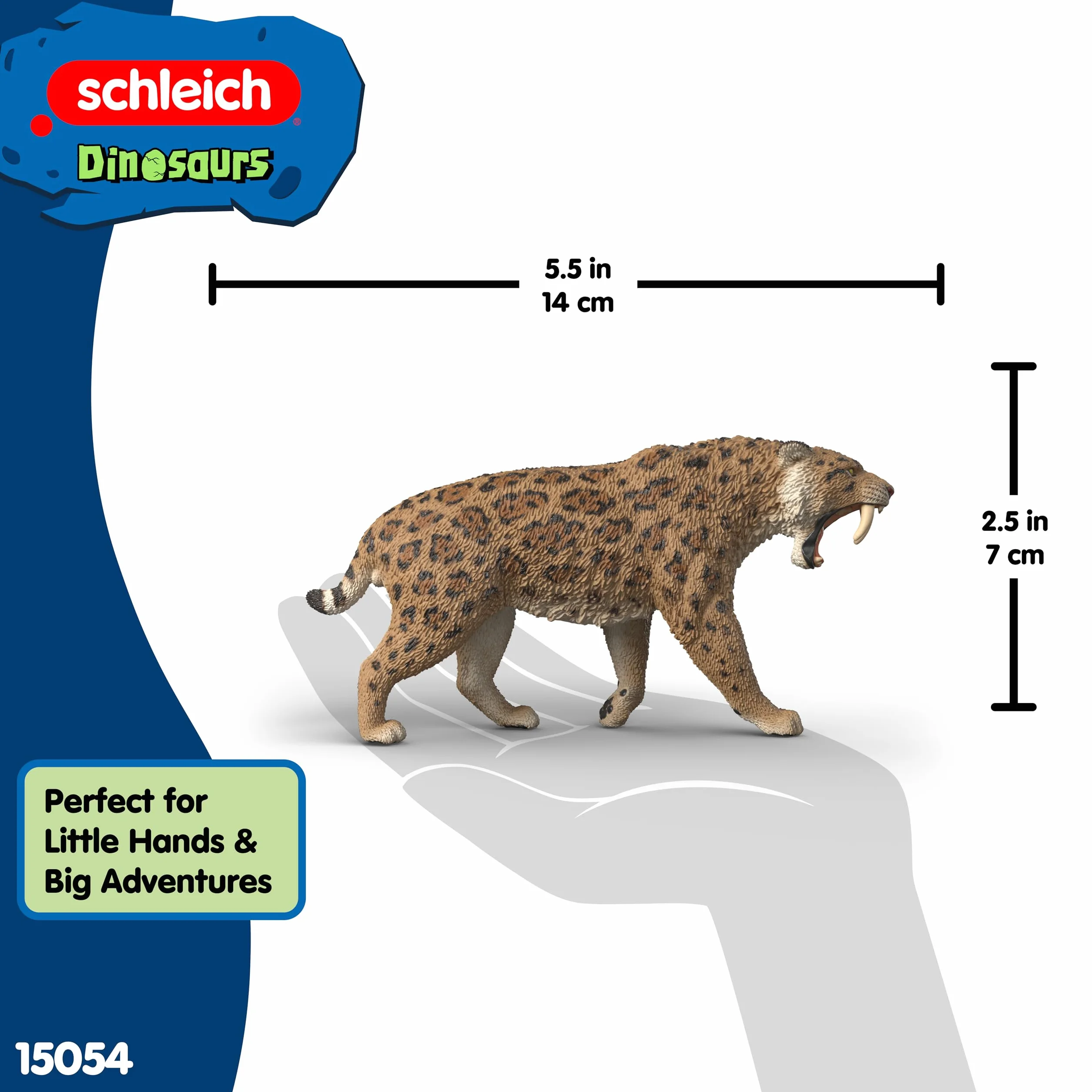 Schleich Dinosaurs Tigre Dientes Sable 15054 Figura de Juguete 14x7x3 cm
