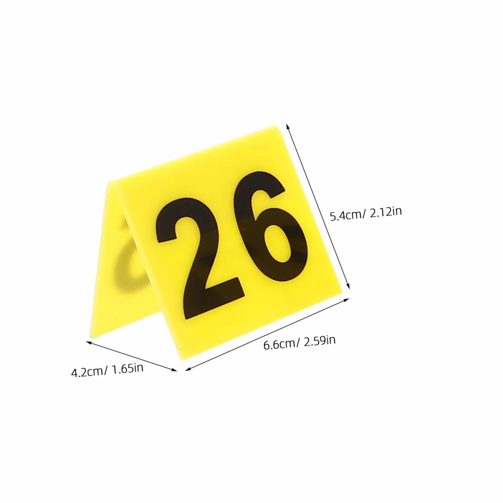 10piezas Marcadores De Evidencia Acrílicos para Escena del Crimen Números Triangulares Señalización para Mesa Resistente y Práctica Decoración Temática para Fiestas