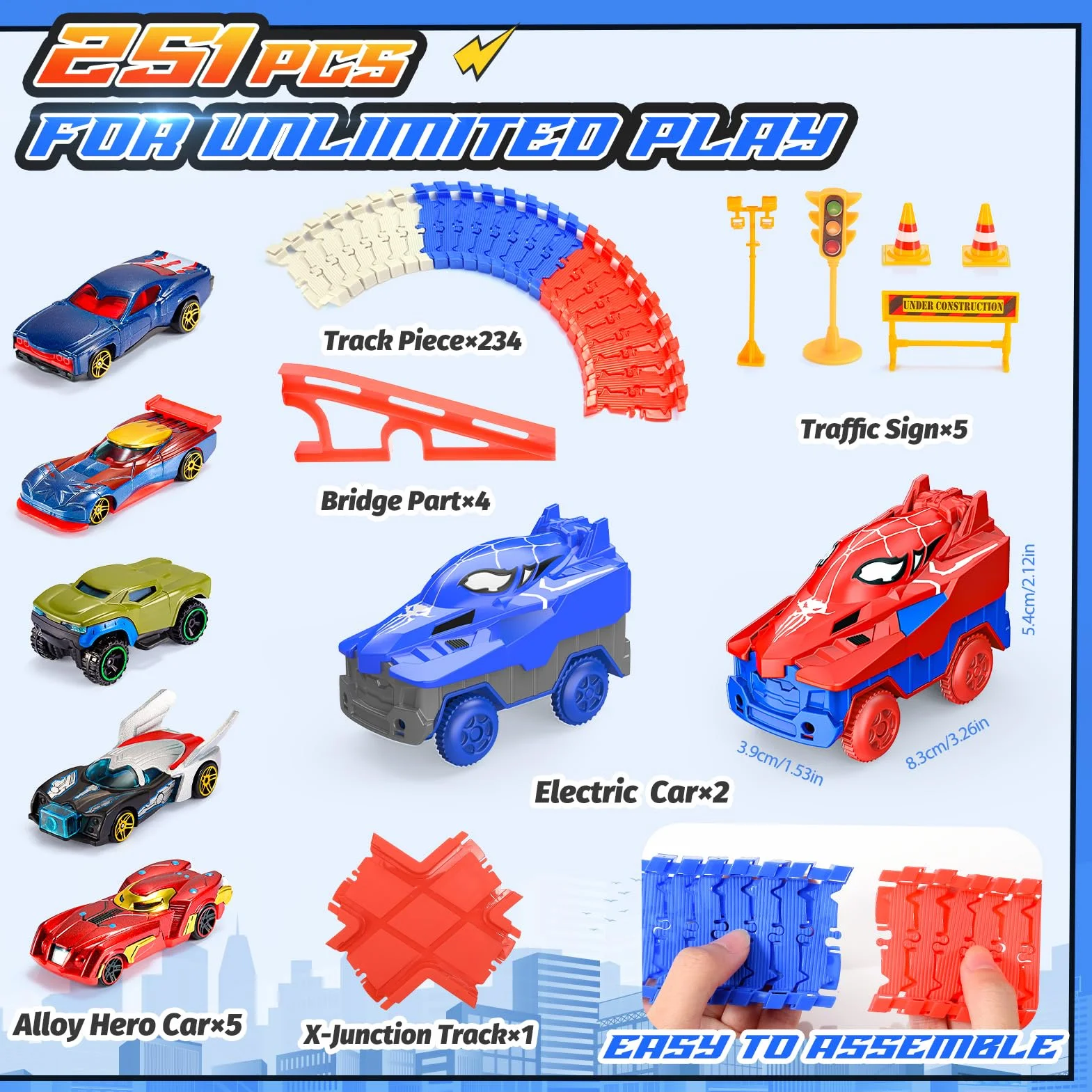 Juguetes Niños 2 3 4 5 6 Años, Coche Regalo Niño Niña 3-6 Años Eléctrico Pista de Coche Regalo Navidad Niño Niña 3-6 Años Juegos Educativos