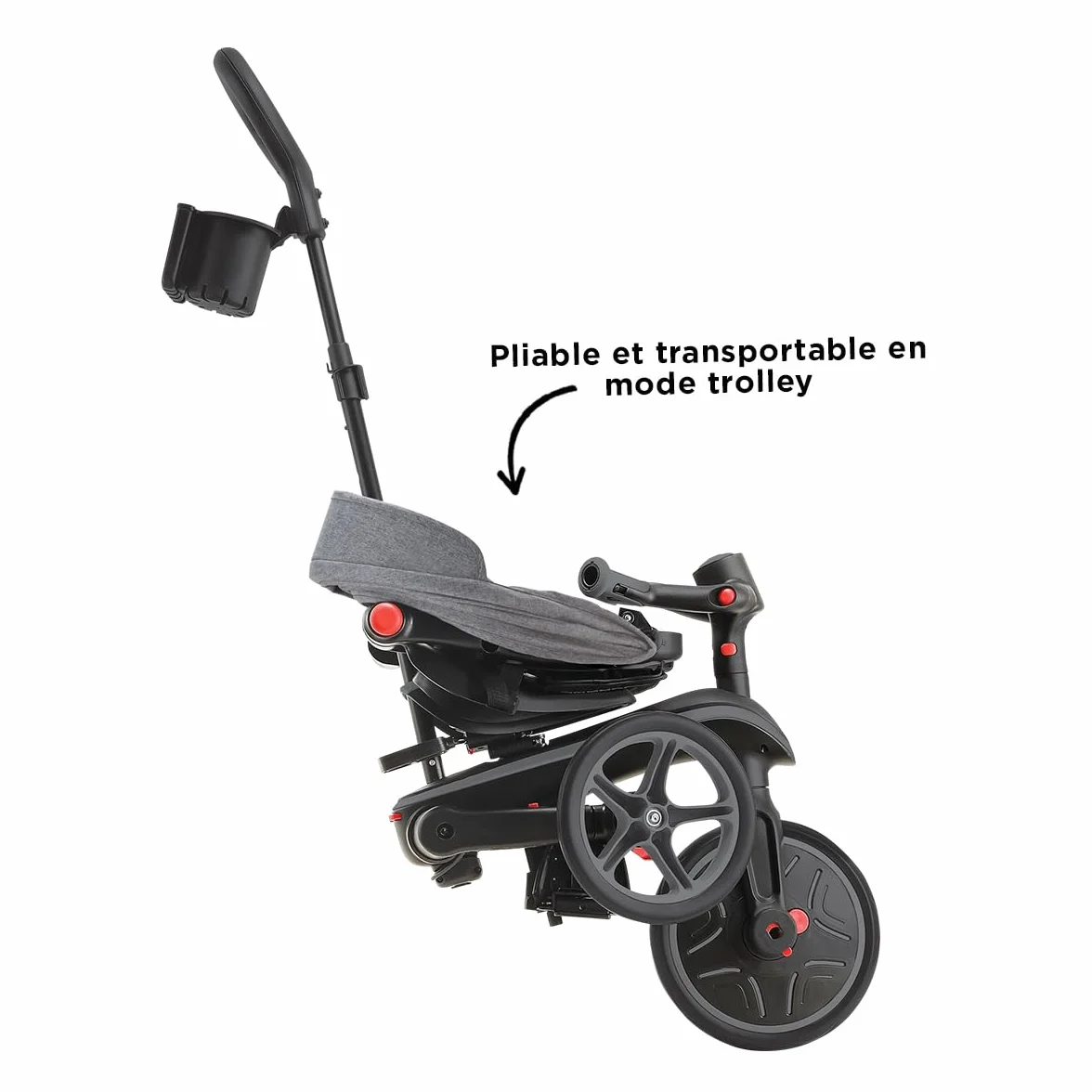 Globber Tricycle Explorer 4 en 1 - Triciclo Plegable y escalable en draisiana para niños de 10 Meses a 5 años