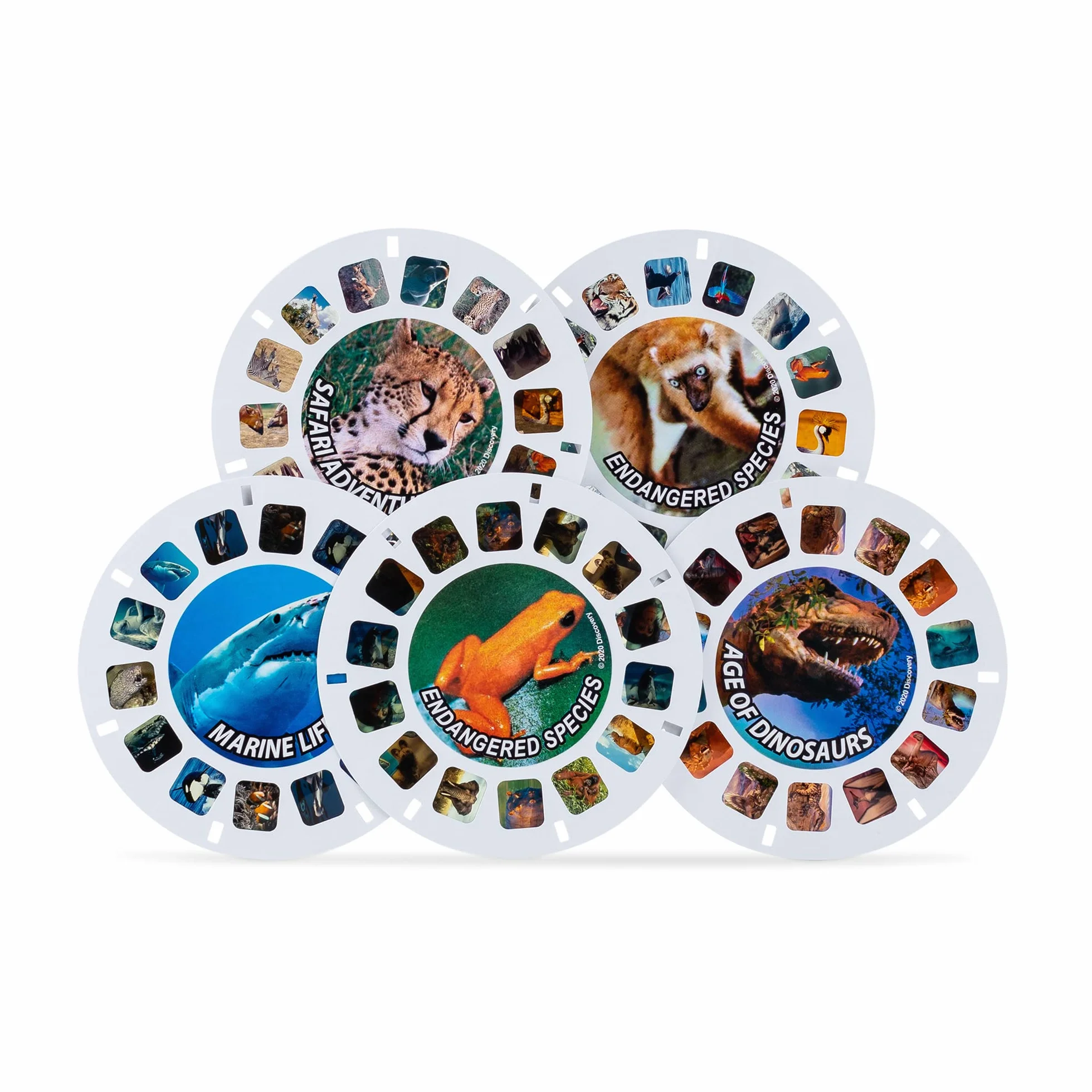 Basic Fun Classic View-Master Deluxe Edition con carretes Discovery Kids (visor metálico, estuche de almacenamiento y 5 carretes incluidos) - Exclusivo de Amazon