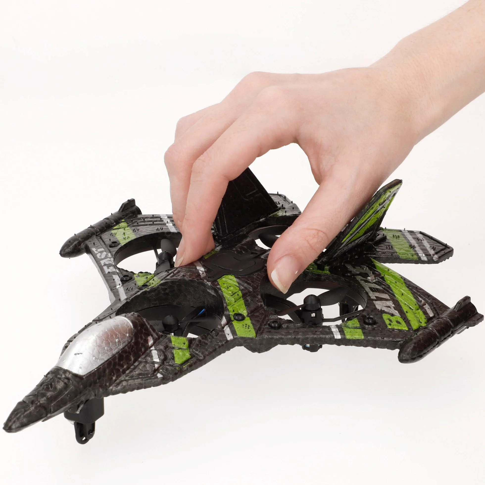 COLORBABY Speed & Go Dron avión de combate teledirigido, luces LED, 50-60 metros, Ajuste dirección, 2.4 GH.z, Giro 360º, Auto despegue y aterrizaje, Aviones combate, RC, Vehículos radiocontrol (41366)