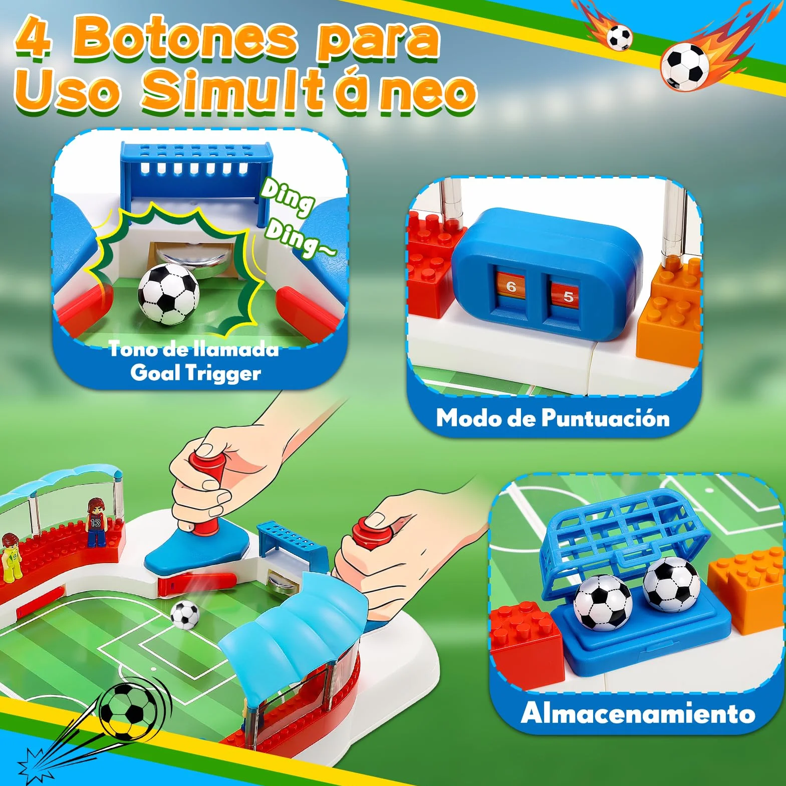 Mini Futbolines para Niños Adultos - Juegos de Mesa Interactivos