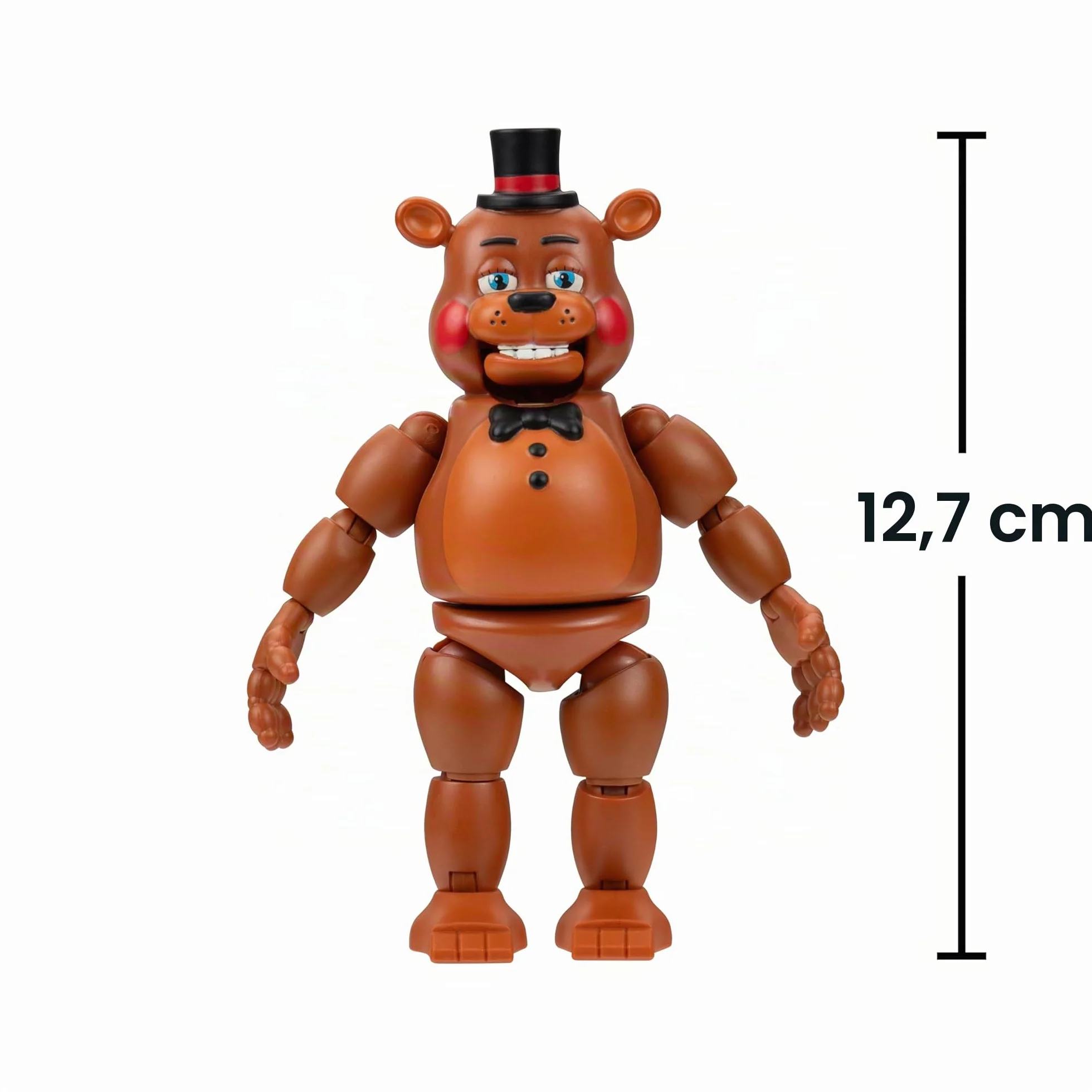 Five Nights at Freddy'S Toy Freddy - Figura articulada de 12,7 cm con función de susto repentino y Ojos Que Brillan en la Oscuridad