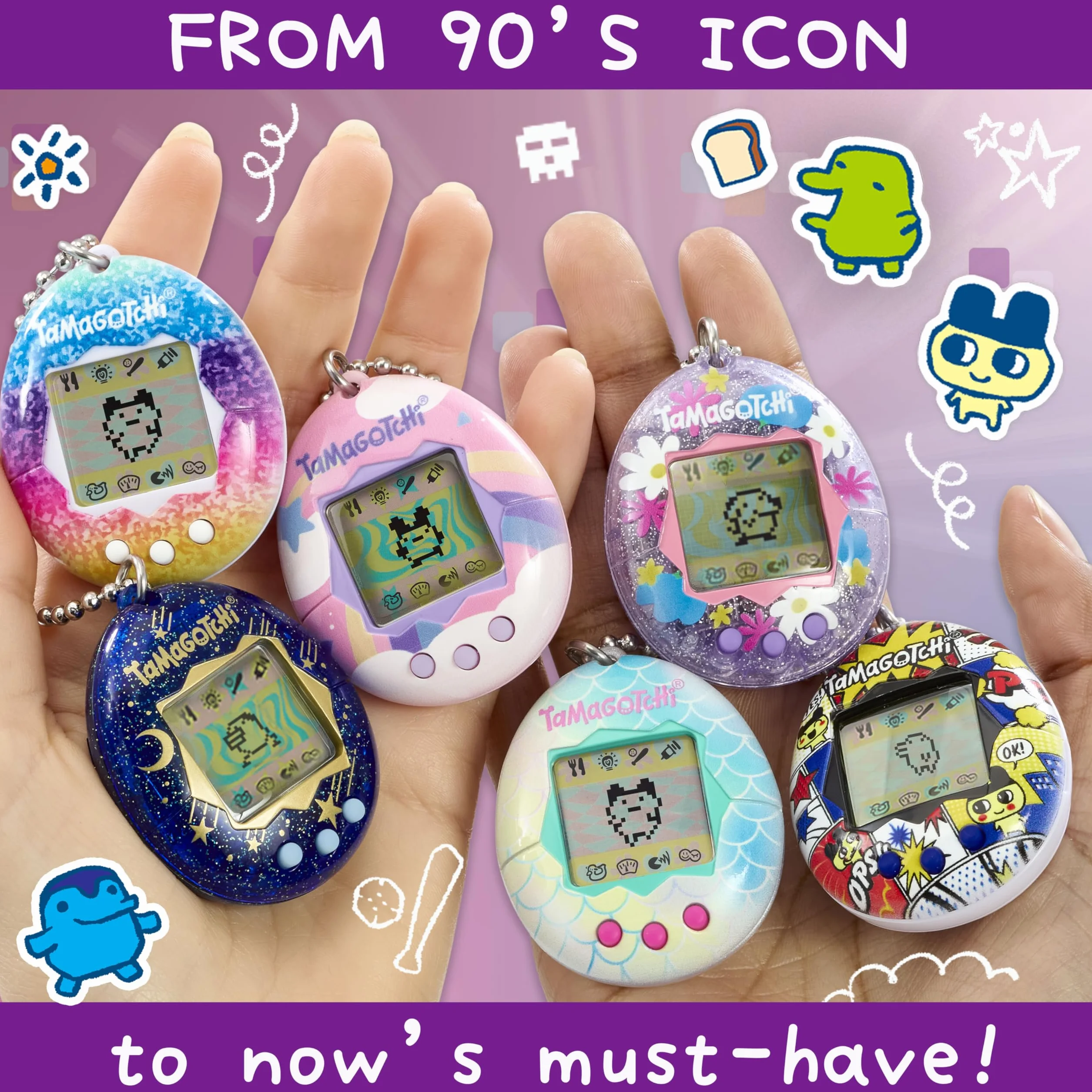 BANDAI Tamagotchi Mascota Virtual Pink Treasure Jewel Multicolor Juguete Electrónico Mayores 8 años