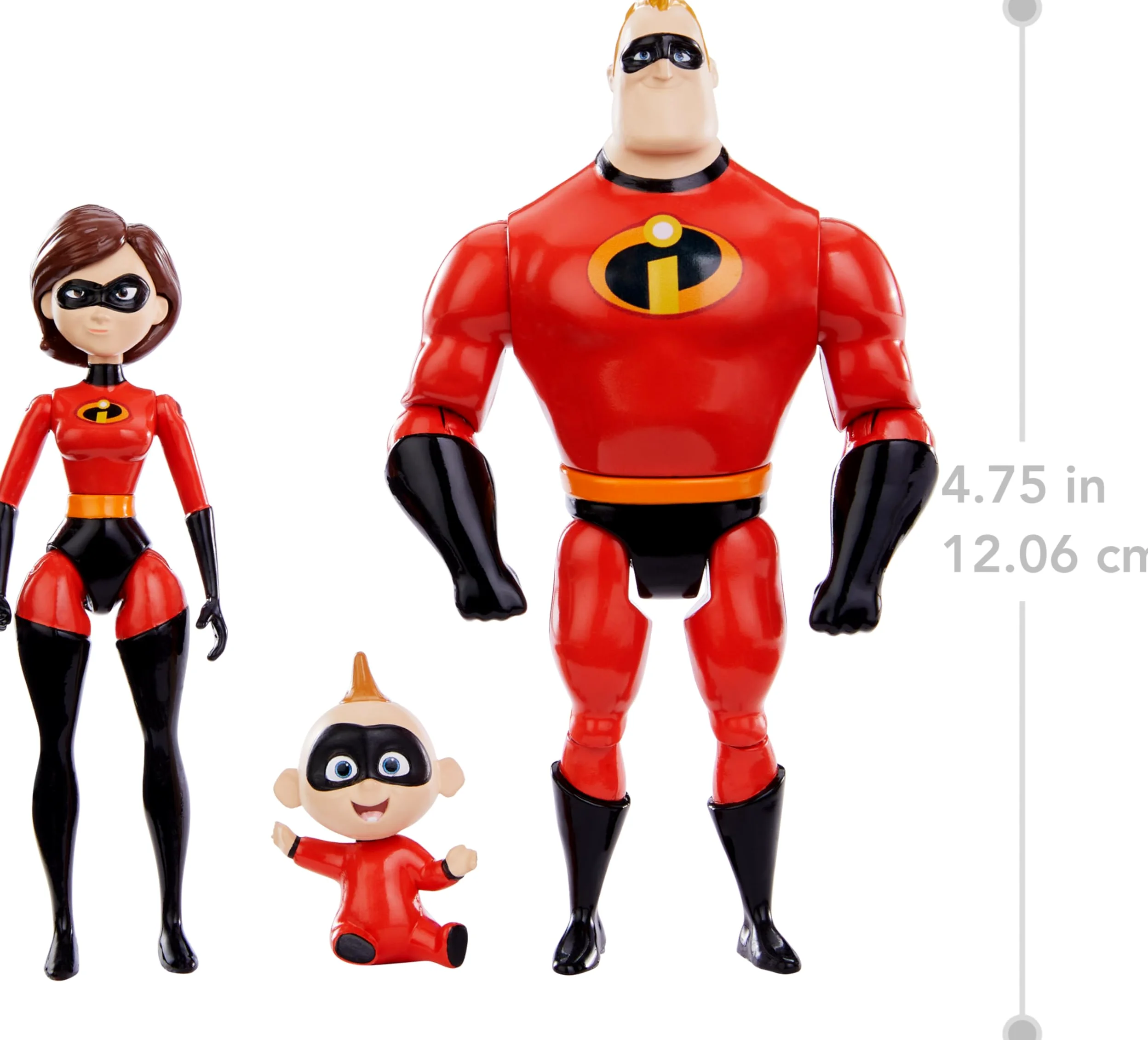 Mattel Disney y Pixar The Incredibles Storyteller Set con 3 figuras de acción, paquete de juguetes coleccionables súper familiares con Mr Incredible, Elastigirl y Jack-Jack