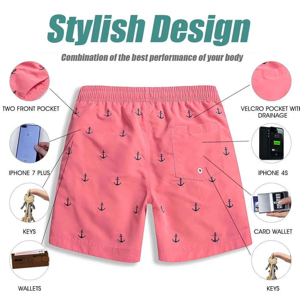 Maamgic Bañador Hombre 2 en 1 con Forro de Compresión Cremallera Shorts de Baño Natación