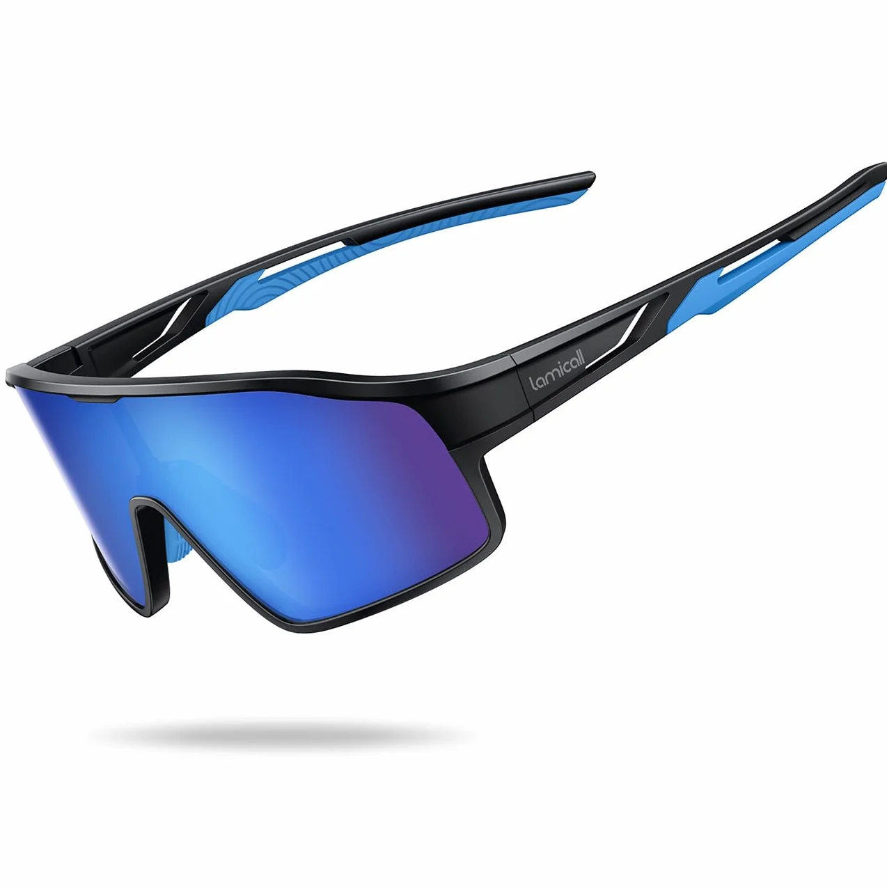Lamicall Gafas de Sol Ciclismo Niños UV400 TR90 Marco Ultraligero Almohadilla Nasal Ajustable
