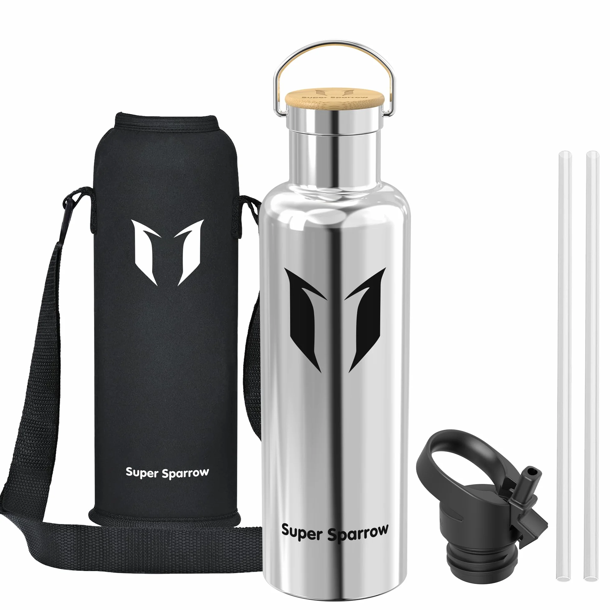 Super Sparrow Botella Agua Acero Inoxidable 500ml 750ml 1L Termica Boca Estándar Sin BPA