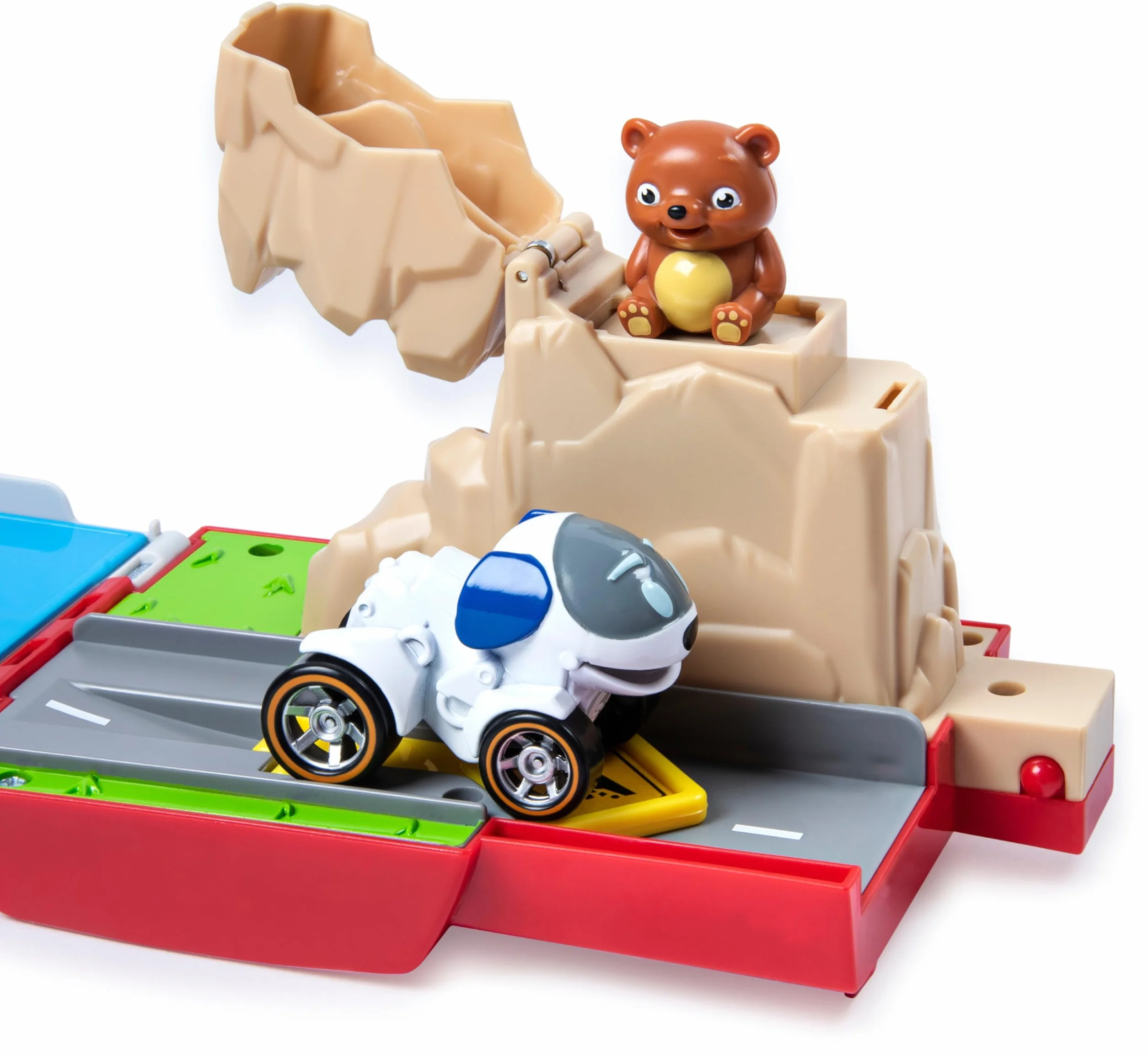 Paw Patrol Patrulla Canina - Autobús Lanzador Transportador con Conjunto de Pistas Transformables 2 en 1 para Coches True Metal Patrulla Canina Juguetes - Juguetes Niños 3 Años +