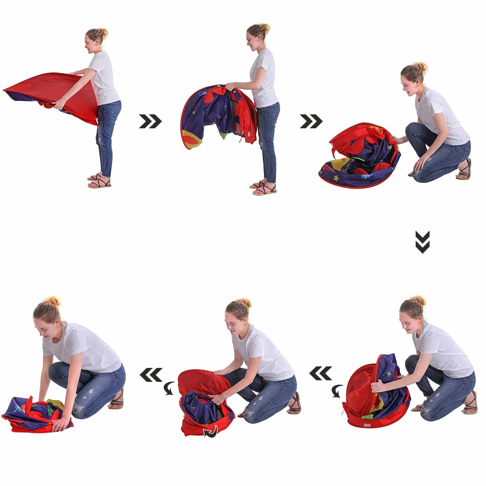 SONGMICS Tienda de Campaña Infantil, Carpa Infantil Plegable, Casa de Juegos para Interiores y Exteriores, Pop-up Portátil, Tienda con Bolsa de Transporte, Regalo para Niños, Azul LPT01BU