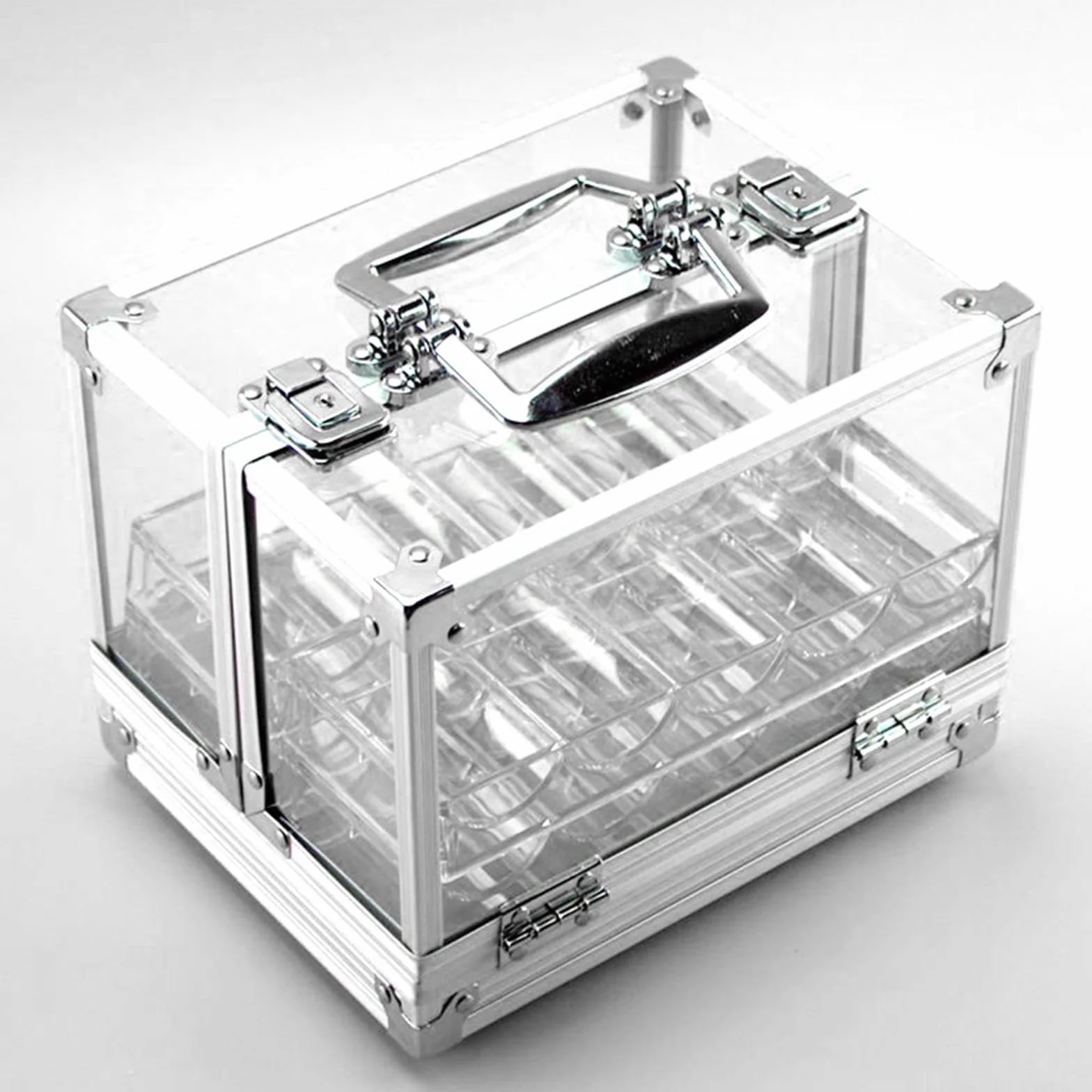kowaku Caja de Chips de Acrílico con Soporte para 600 Chips para Fiestas Familiares